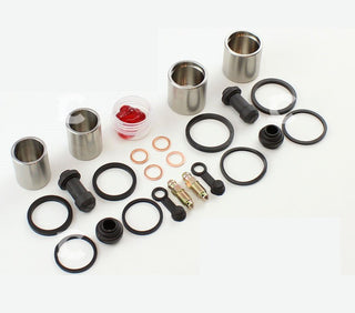 Brake Caliper Seal Kit with Stainless Piston for 1989-2000 Honda Goldwing 1500:GL1500A Aspencade-Front - for 2 Calipers