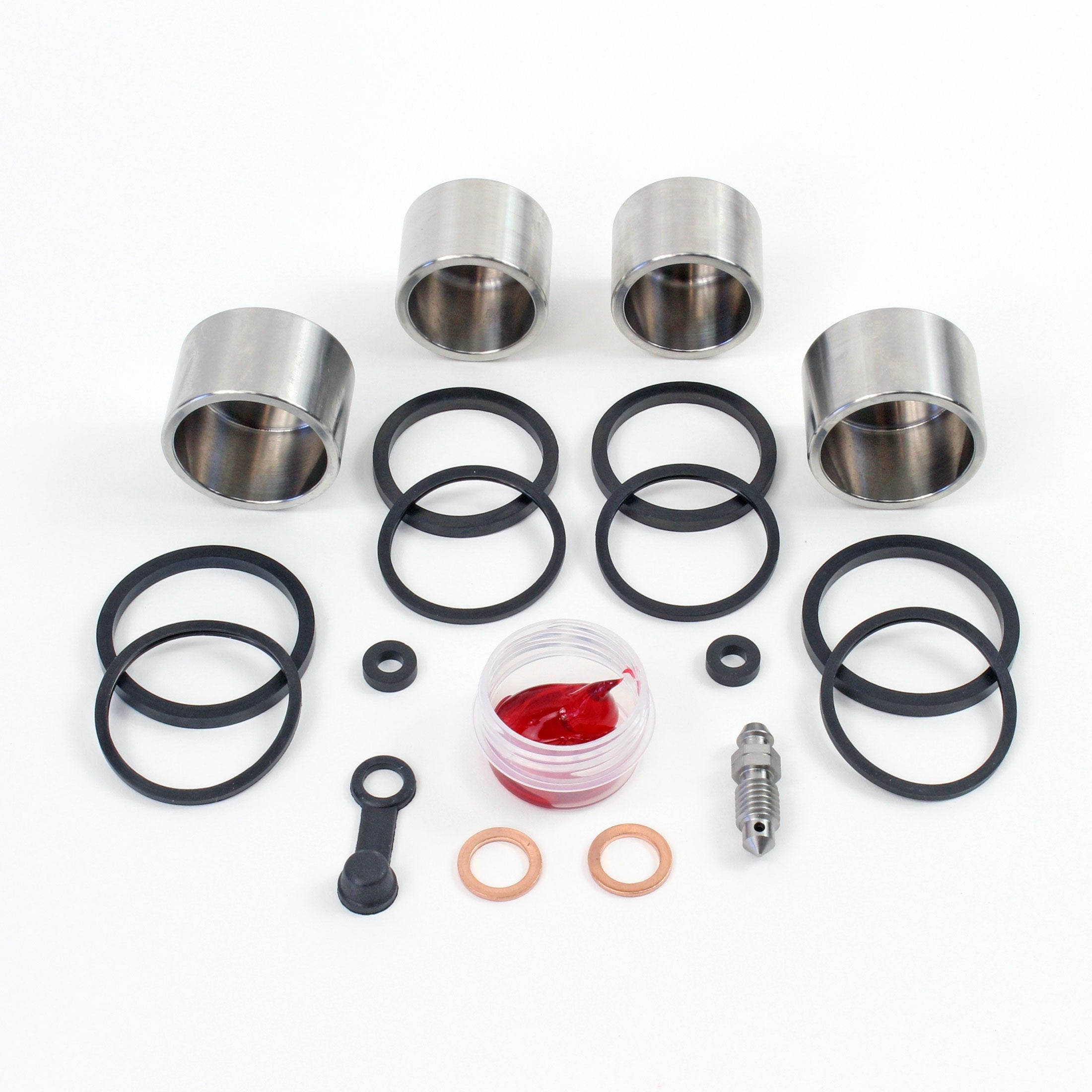 Brake Caliper Seal Kit with Stainless Piston for 2003-2004 Triumph Daytona 600-Front - for 1 Caliper