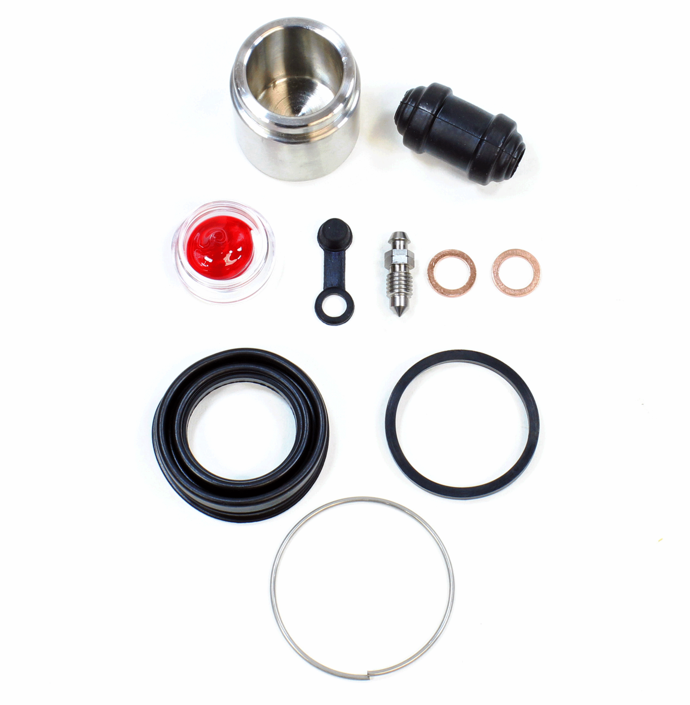 Brake Caliper Seal Kit with Stainless Piston for 1983 Yamaha XS650S:Heritage Special-Front - for 1 Caliper