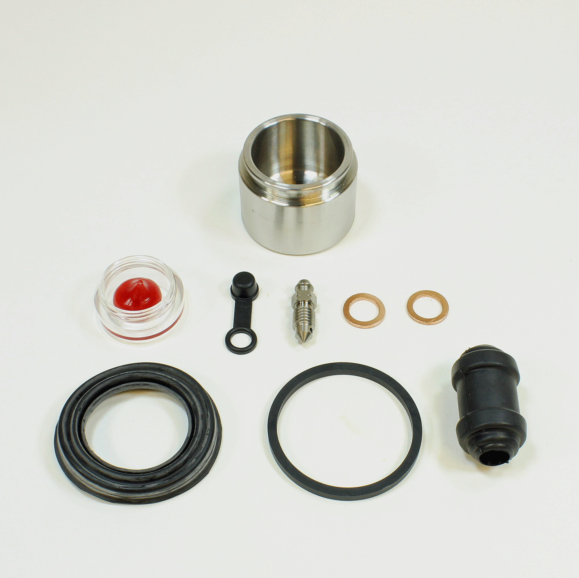 Brake Caliper Seal Kit with Stainless Piston for 1982-1983 Yamaha Seca Turbo 650:XJ650L-Front - for 1 Caliper