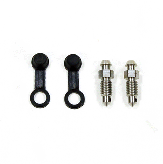 Brakecrafters Caliper Parts 7mm  STAINLESS STEEL BLEED NIPPLES (2) WITH CAPS