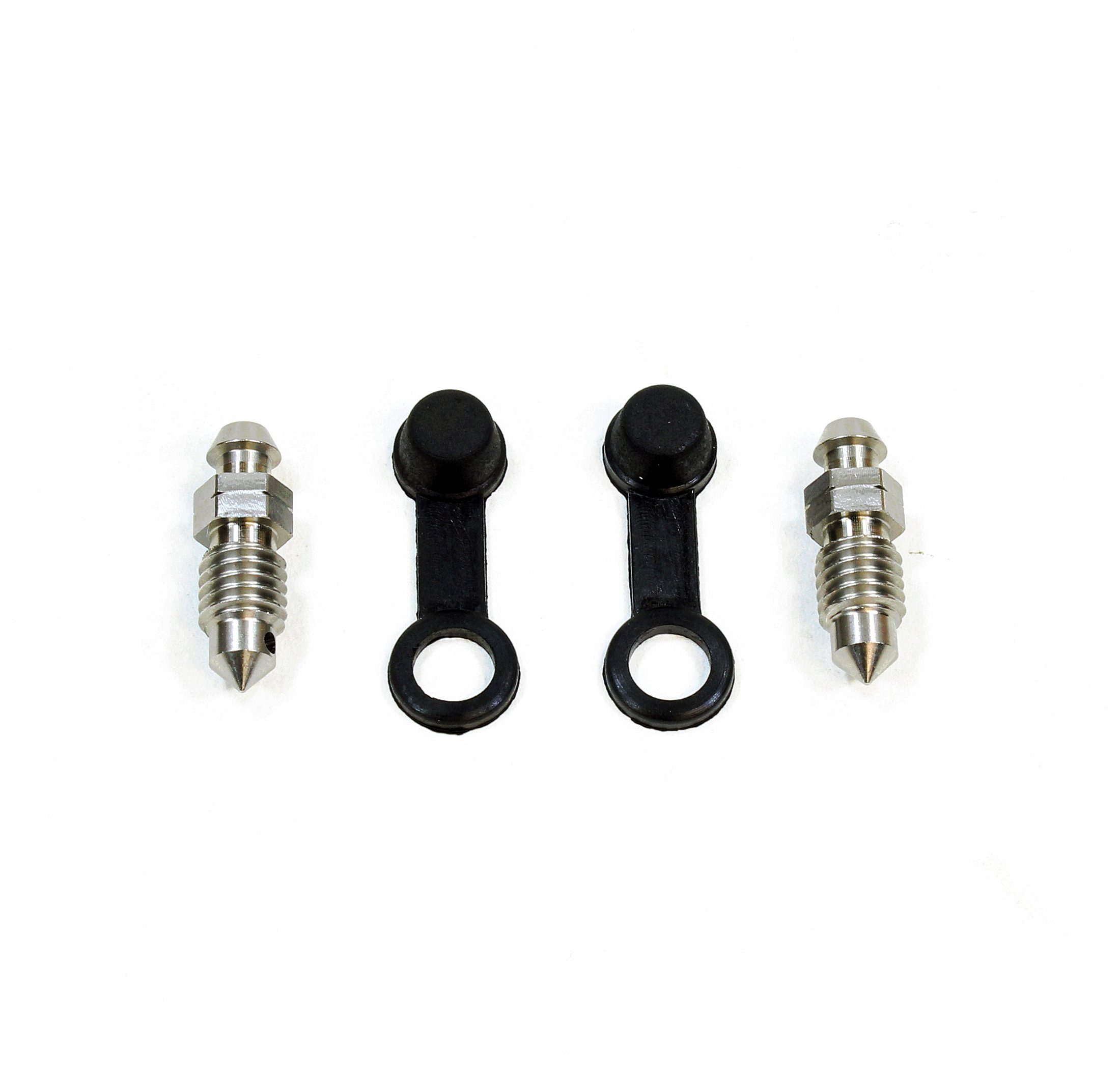 Brakecrafters Caliper Parts 8mm  STAINLESS STEEL BLEED NIPPLES (2) WITH CAPS