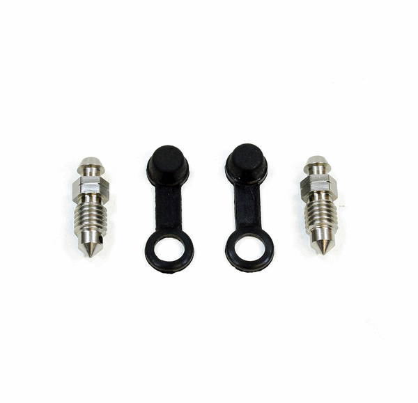 Brakecrafters Caliper Parts 8mm  STAINLESS STEEL BLEED NIPPLES (2) WITH CAPS