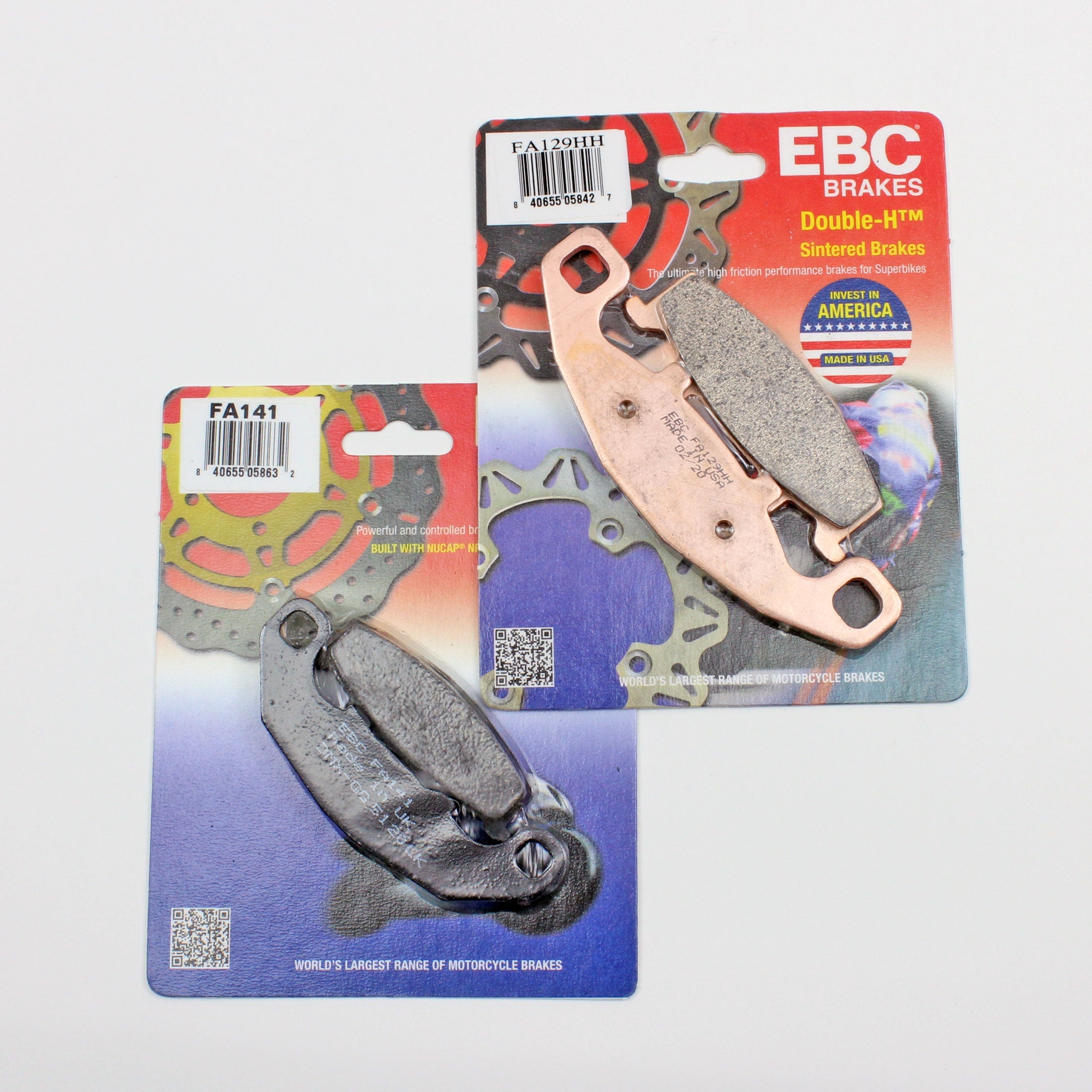 EBC Brake Pads Organic  for 1997-2009 Kawasaki Ninja 500R:EX500D-Front/Rear