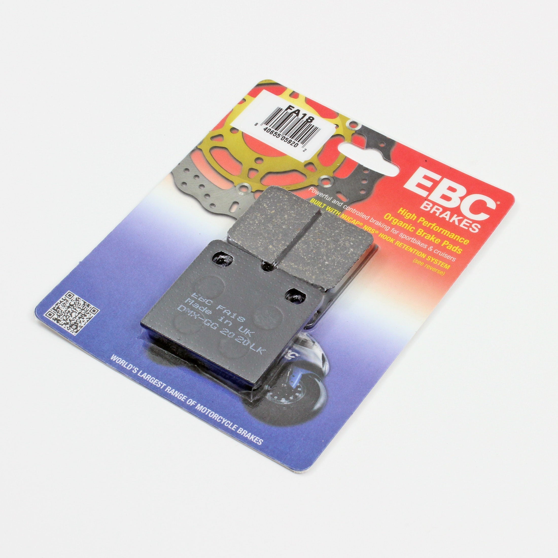 EBC Brake Pads Organic  for 1985-1990 Moto Guzzi LeMans:1000-Front/Rear