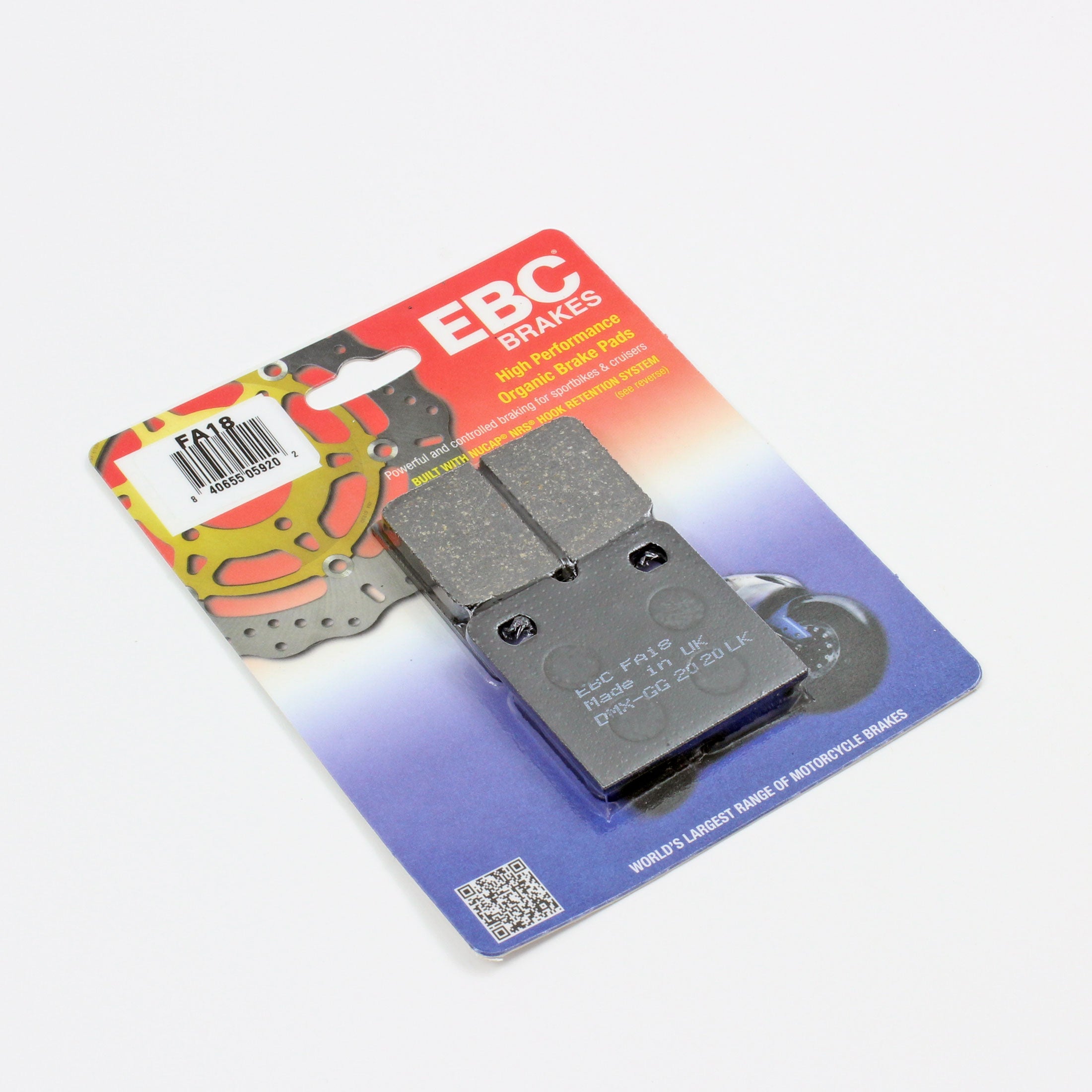 EBC Brake Pads Organic  for 2011 Indian Chief:Blackhawk-Front/Rear