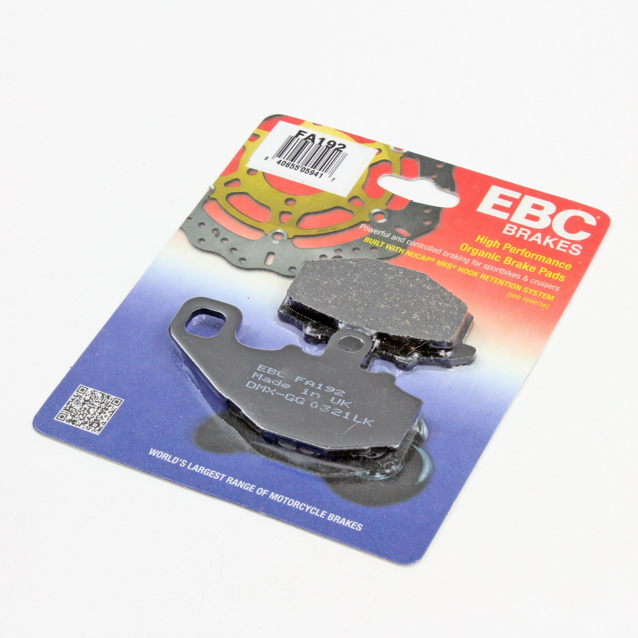 EBC Organic Brake Pads FA192-1 Pair (Fits Rear calipers)