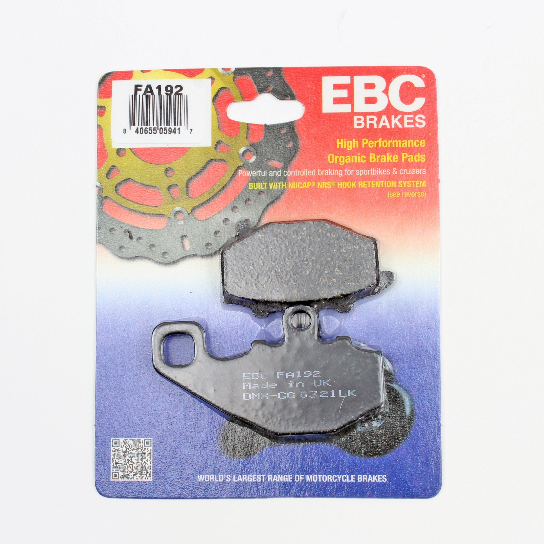 EBC Organic Brake Pads FA192-1 Pair (Fits Rear calipers) - 0