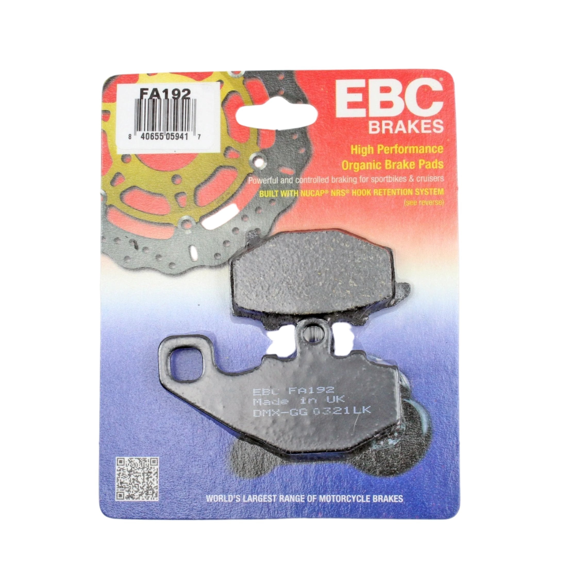 EBC Brake Pad Set Organic for 2005-2008 Kawasaki ZZR600-Front