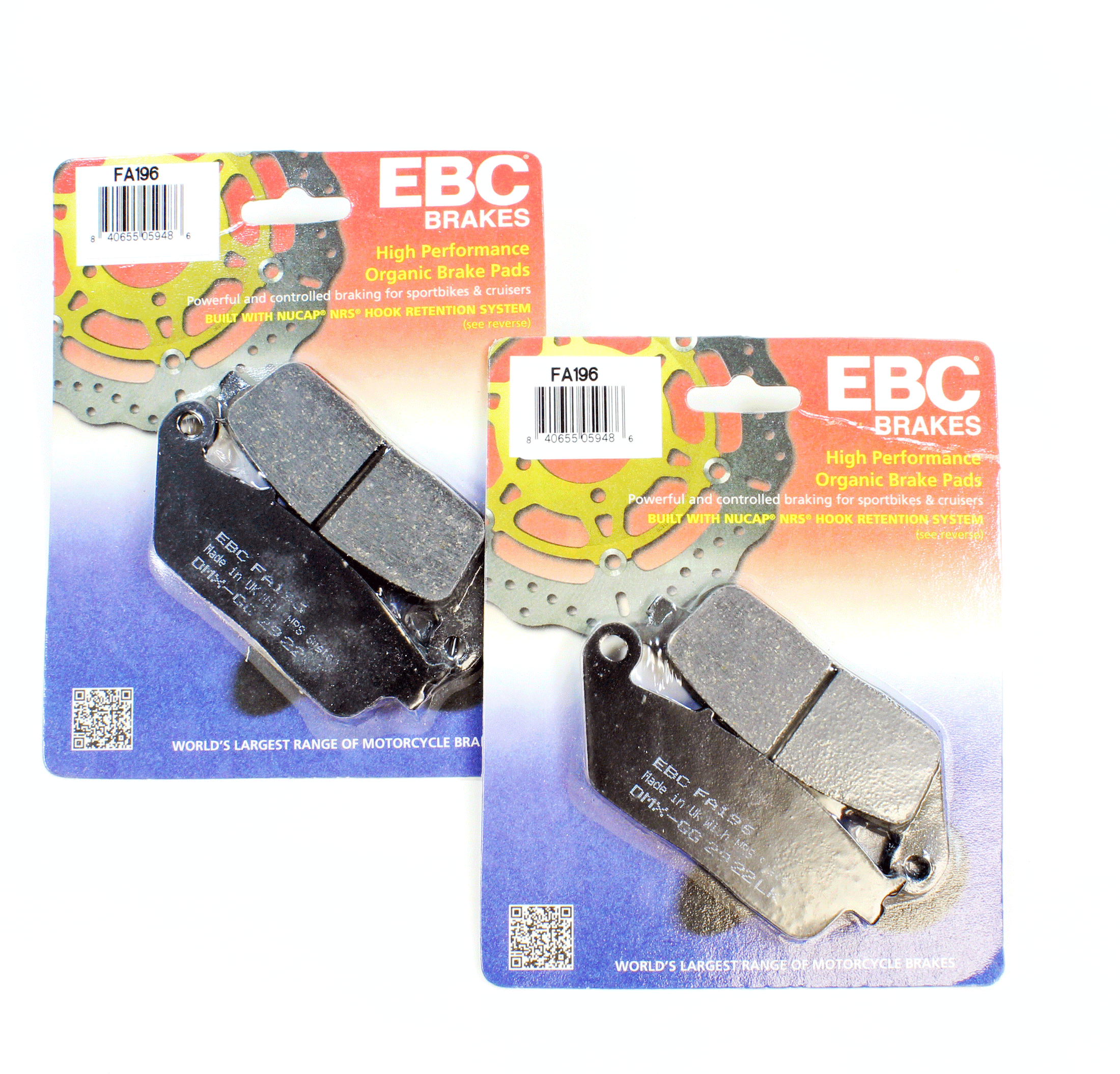 EBC Brake Pad Set Organic for 1991-2003 Honda Nighthawk 750:CB750-Front