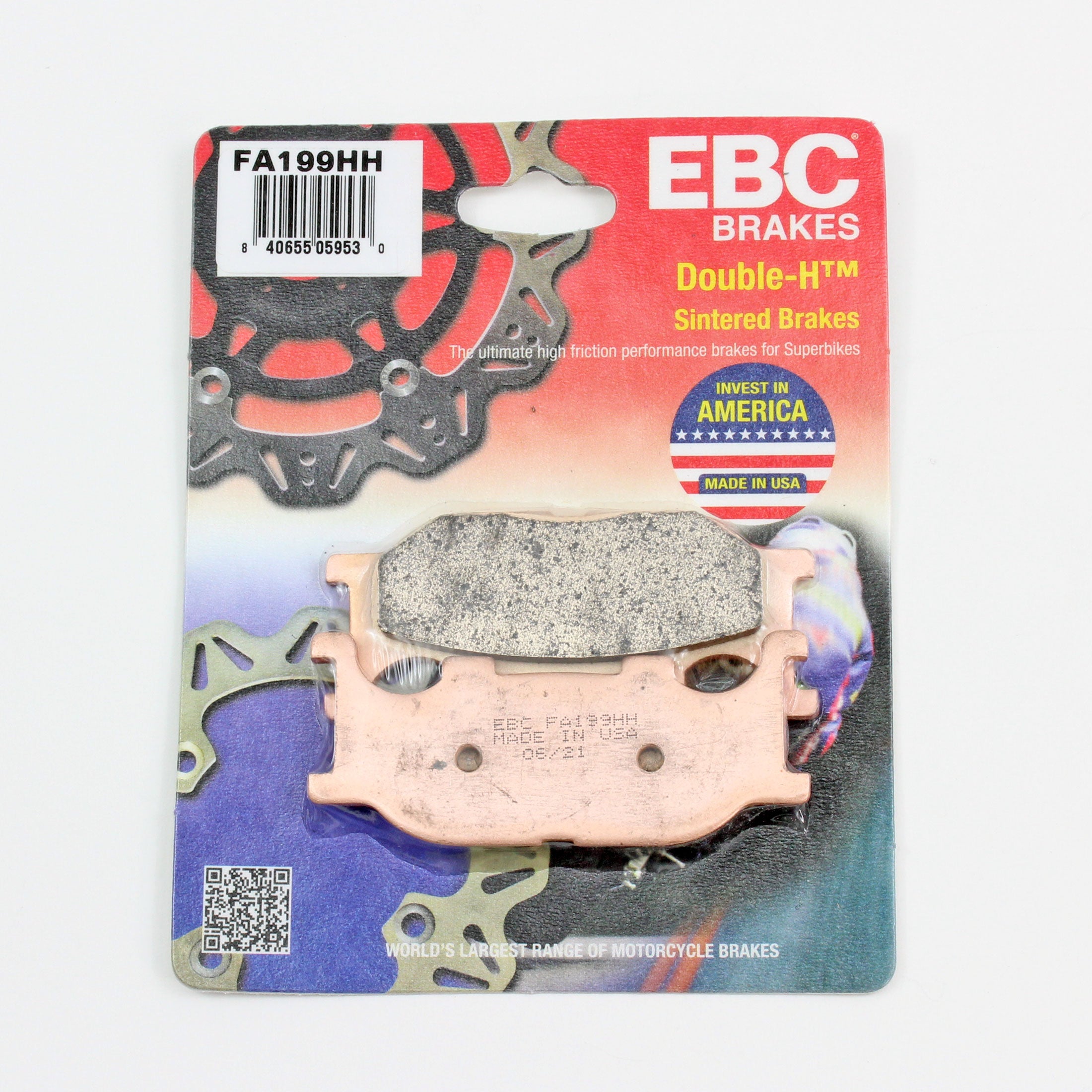 EBC FA199HH Rated Front Sintered Brake Pads-1 Pair - 0