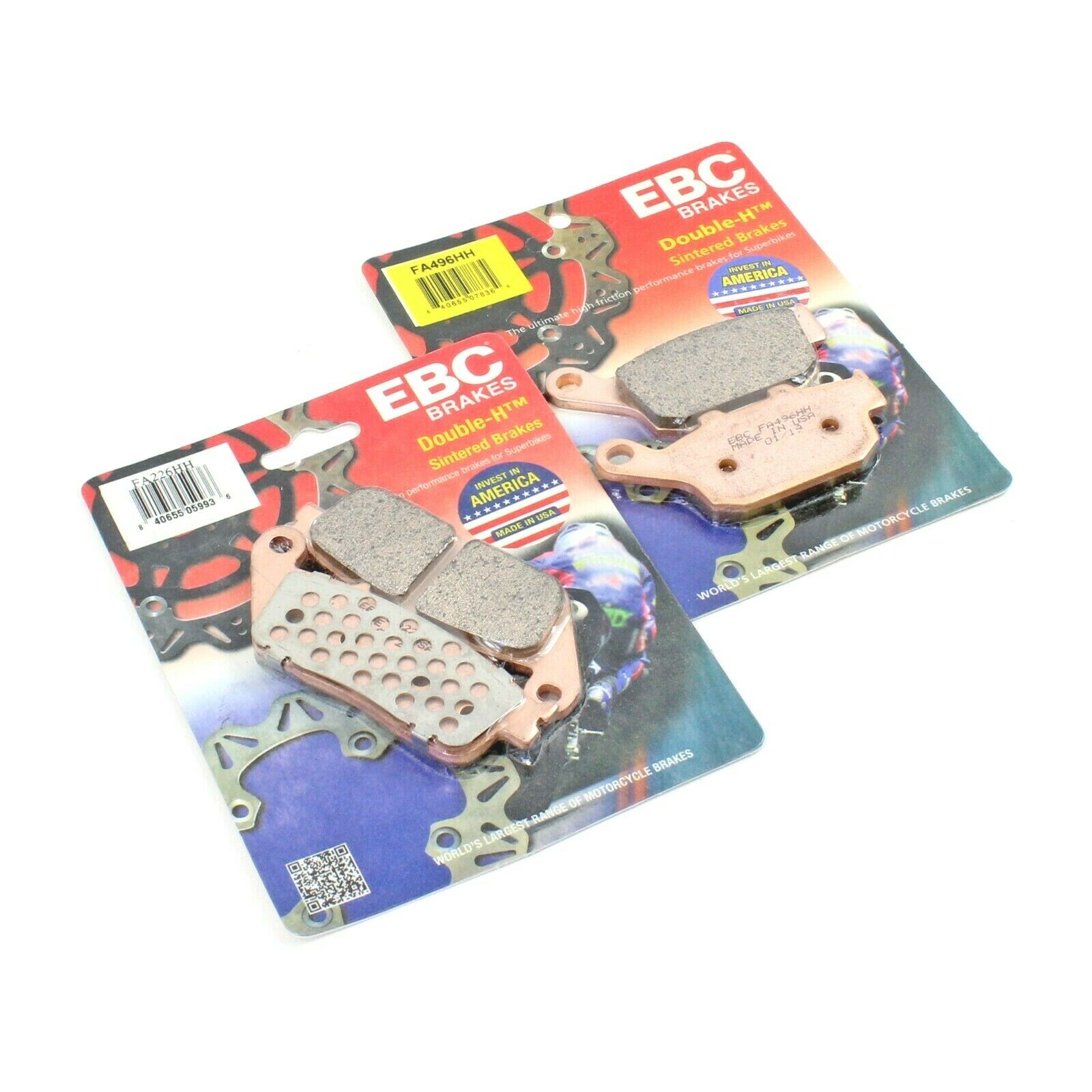 Front & Rear EBC FA226HHx1 & FA496HHx1 Sintered Brake Pads-2 Pair