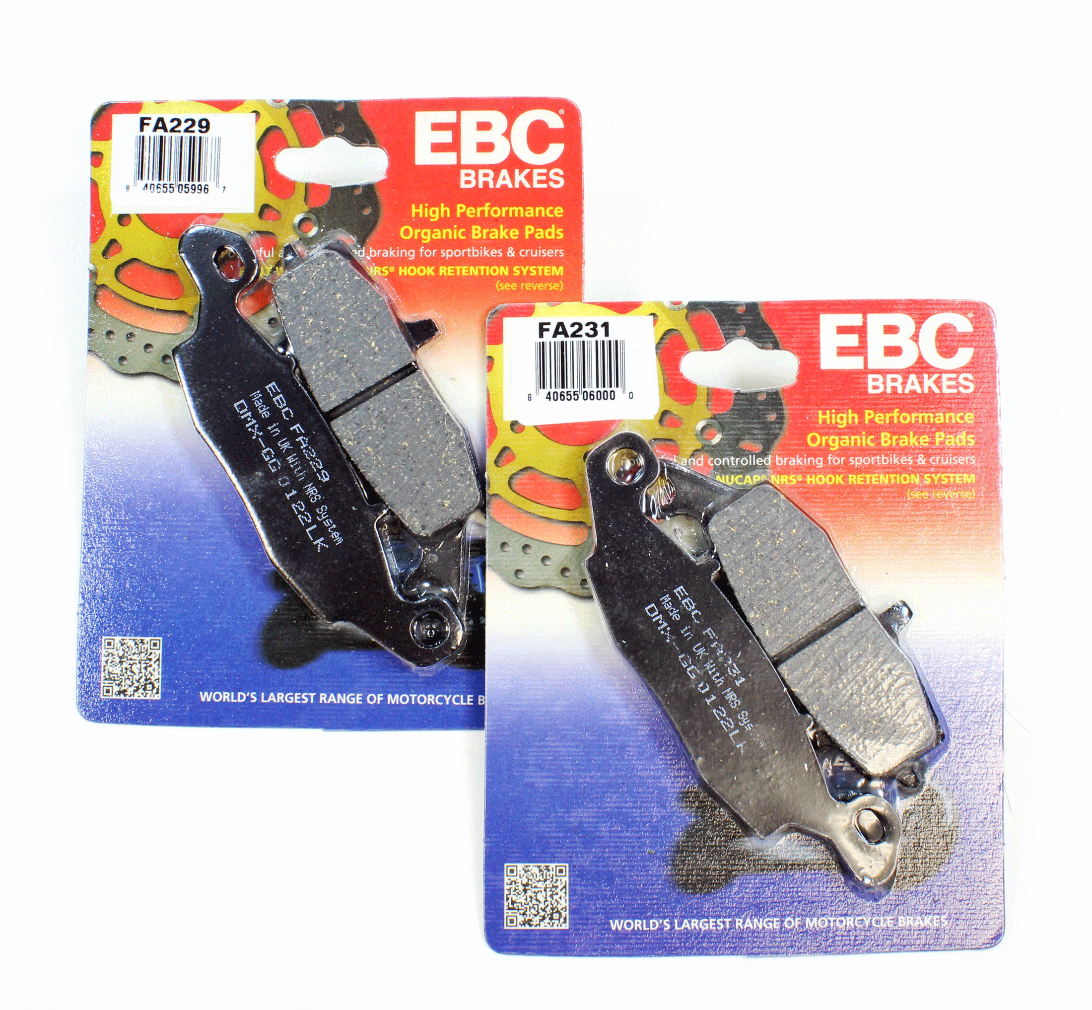 EBC Brake Pads Organic  for 2018-2020 Suzuki SV650:ABS-Front