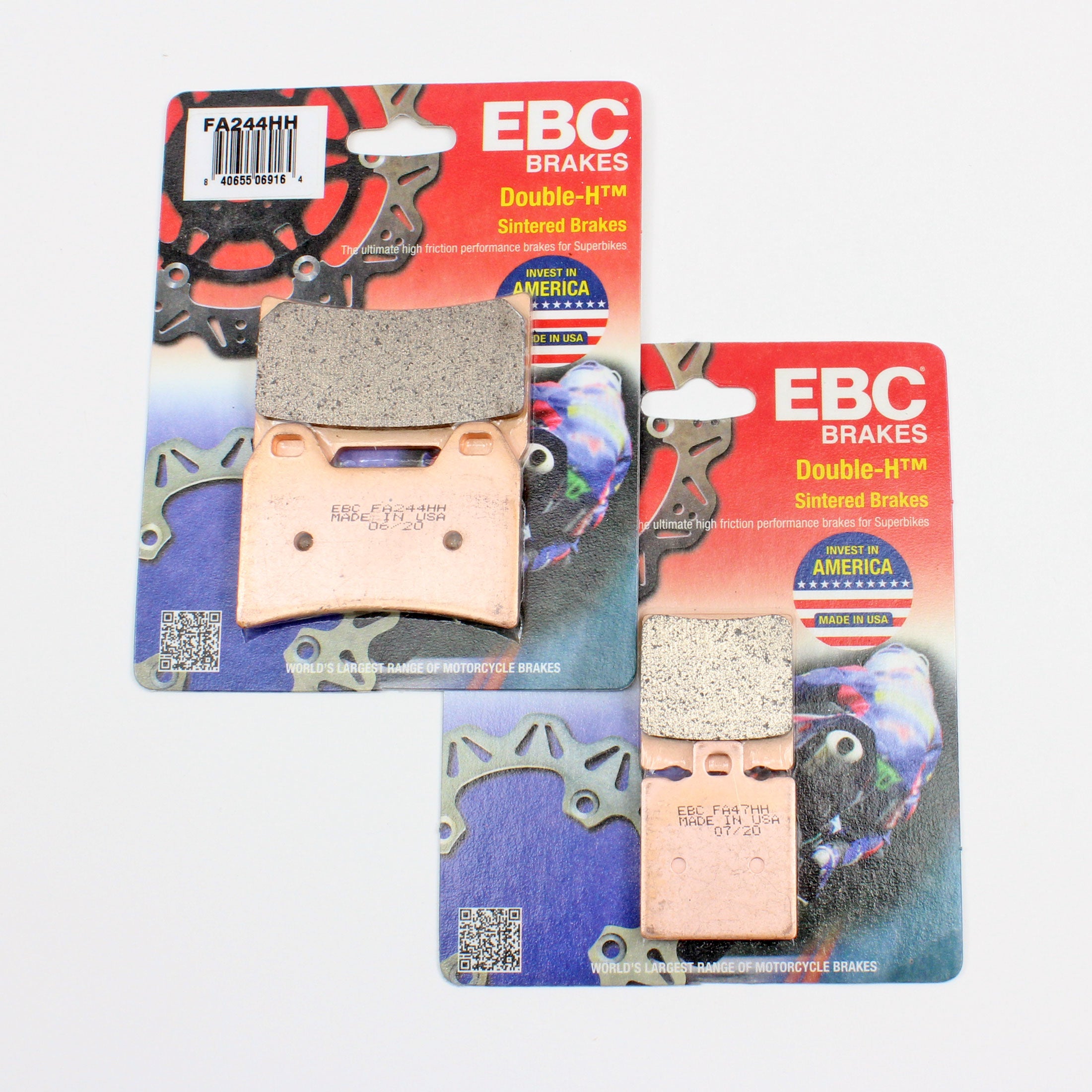 EBC Front & Rear Sintered Ducati Brake Pad Set  FA244HHx1 & FA47HHx1-2 Pair - 0