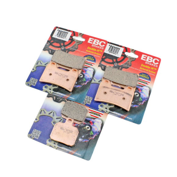 EBC Brake Pad Set Sintered for 1998-2001 Aprilia RSV Mille-Front & Rear - 3 Pair