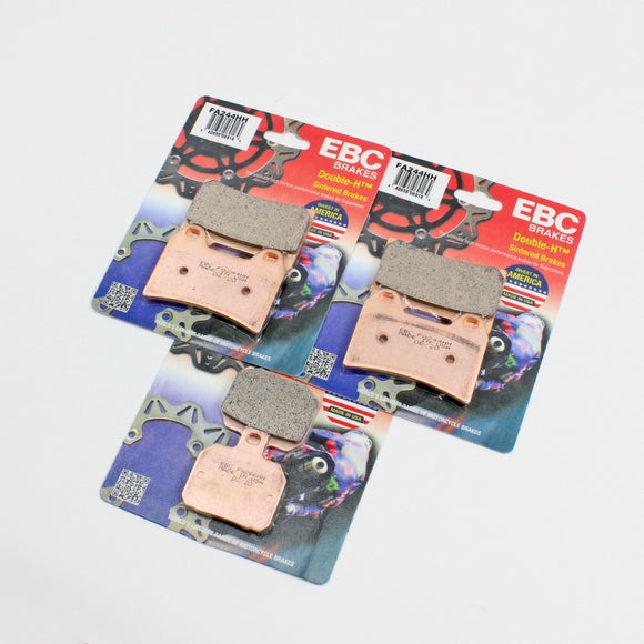 EBC Brake Pad Set Sintered for 1999-2000 Aprilia RSV Mille:SP-Front & Rear - 3 Pair