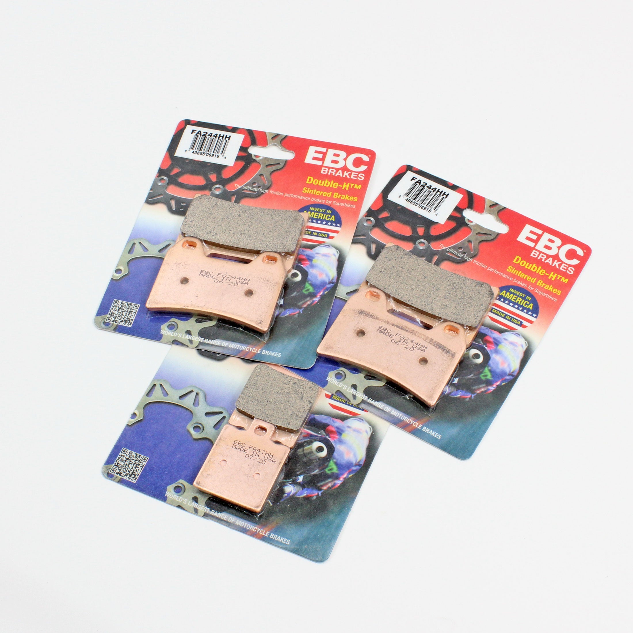 EBC Front & Rear Sintered Ducati Brake Pad Set  FA244HHx2 & FA47HHx1-3 Pair