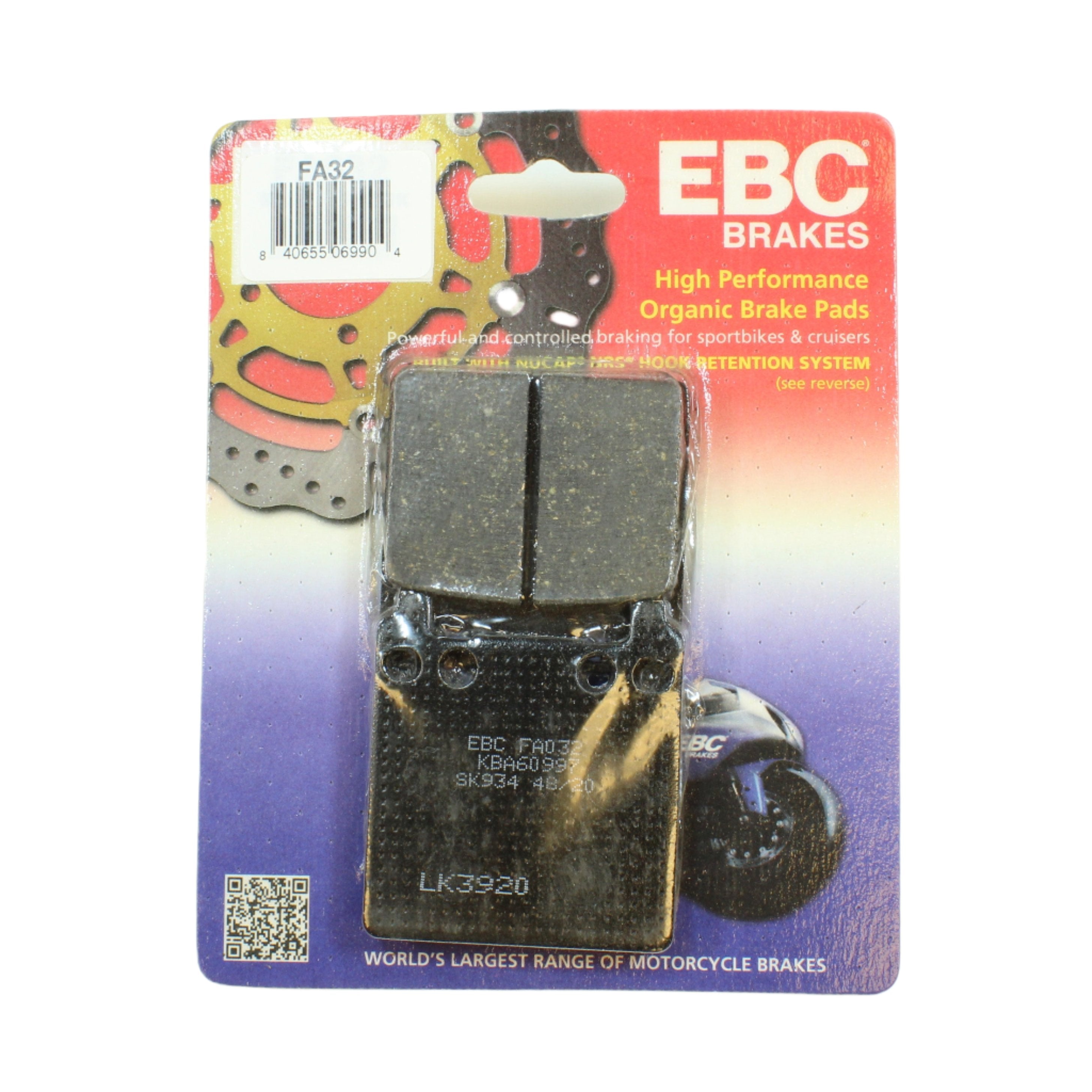 EBC Brake Pads Organic  for 1975-1979 Honda Goldwing 1000:GL1000-Rear