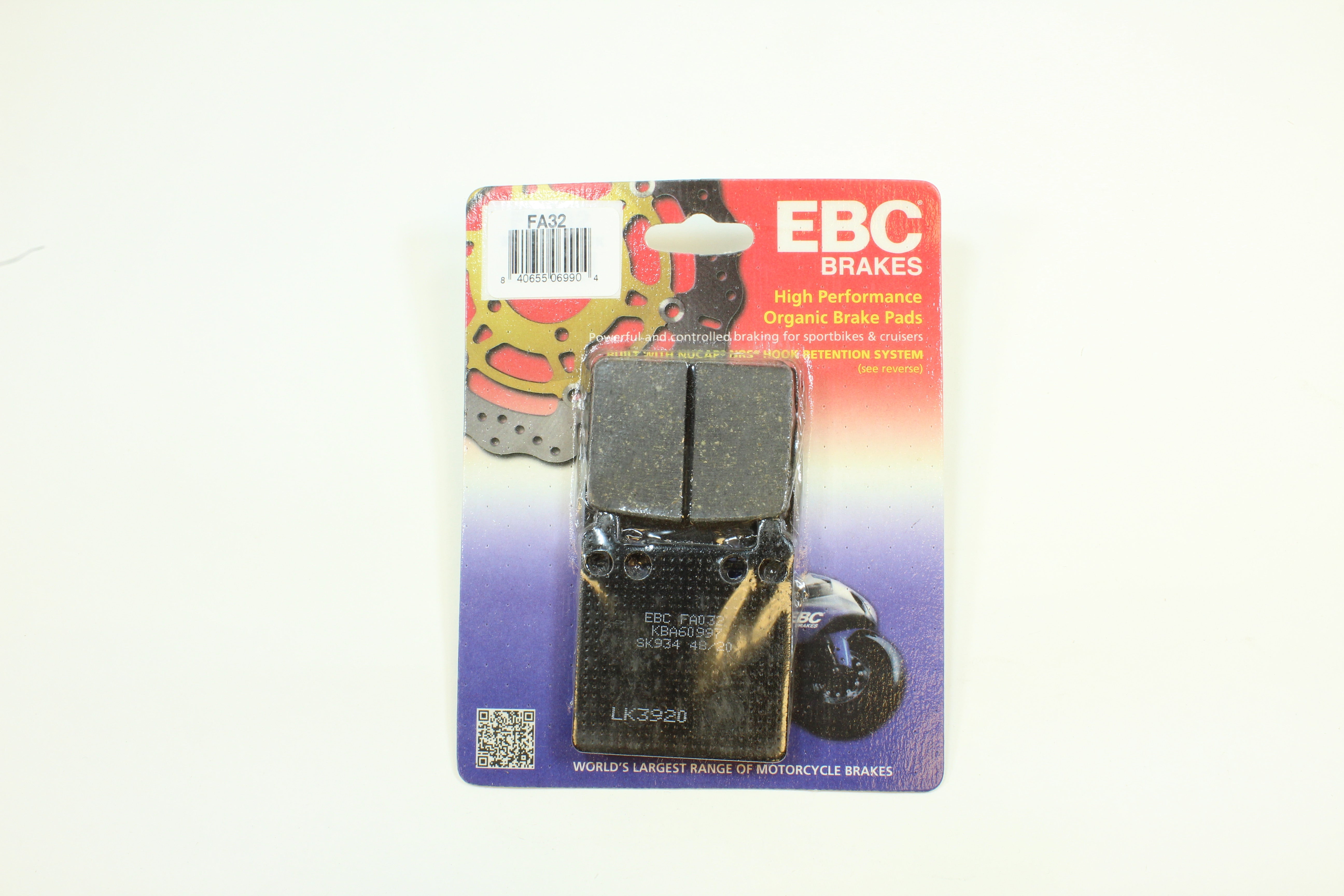 EBC Brake Pads Organic  for 1975-1976 Honda CB750F:Super Sport-Rear