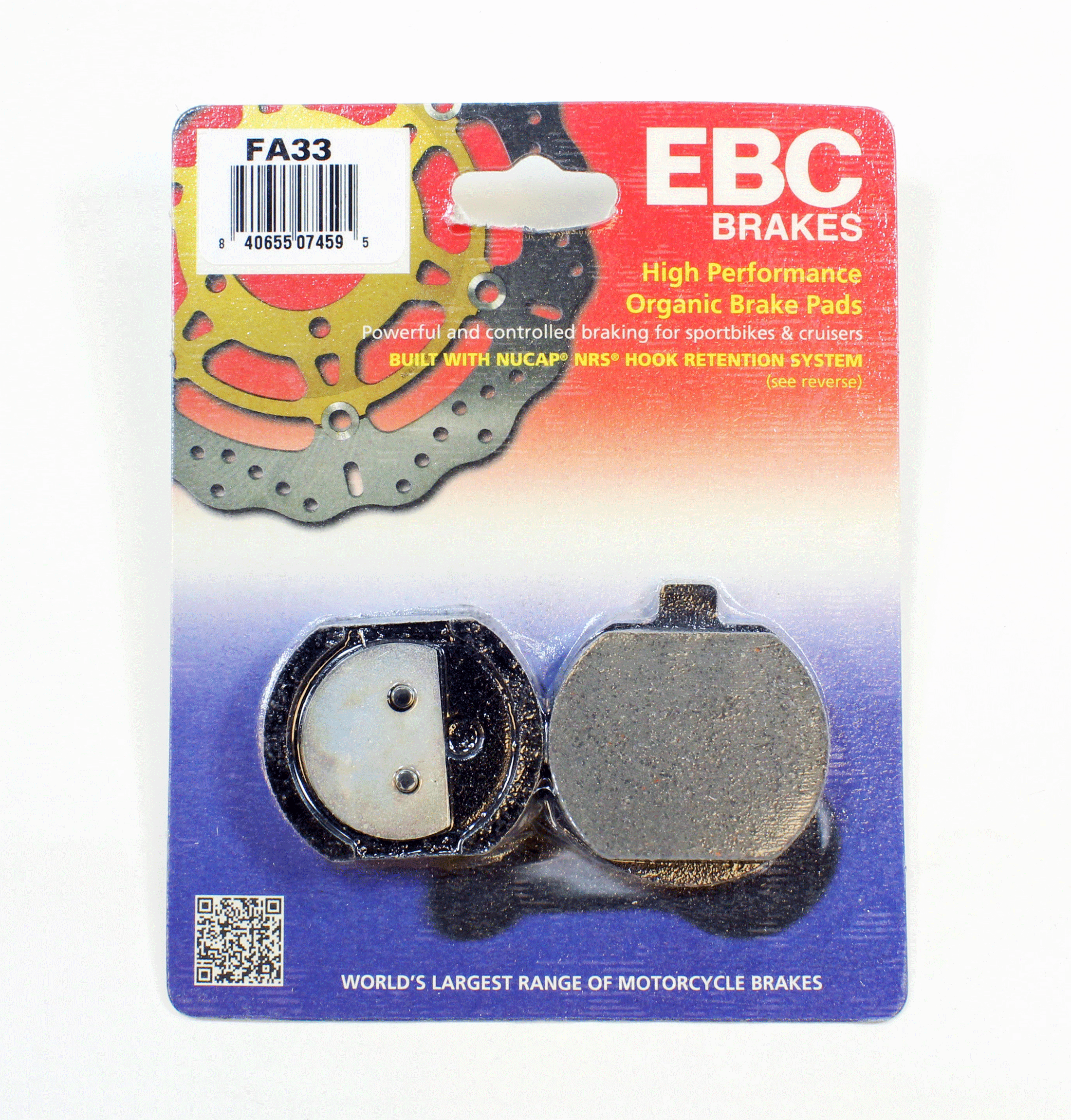 EBC Brake Pads Organic  for 2016-2018 Kawasaki Ninja ZX14R:ZX1400 ABS SE-Rear