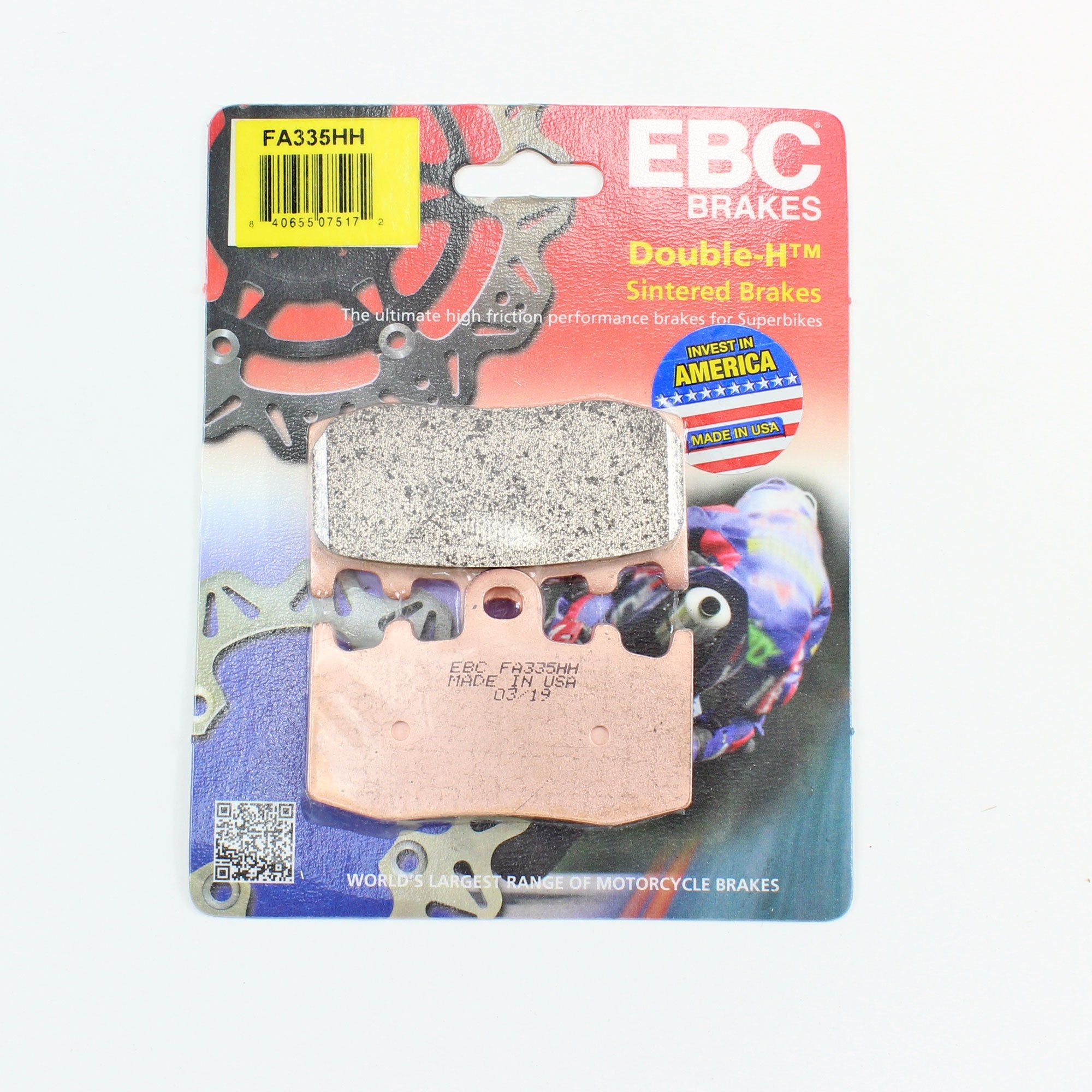 Brakecrafters Brake Pads EBC FA335HH Rated Sintered Brake Pads - 1 Pair