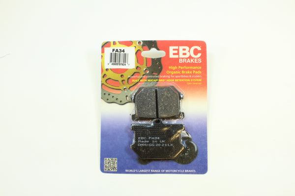 EBC Brake Pads Organic  for 1980-1981 Yamaha XS850L:Midnight Special-Front/Rear