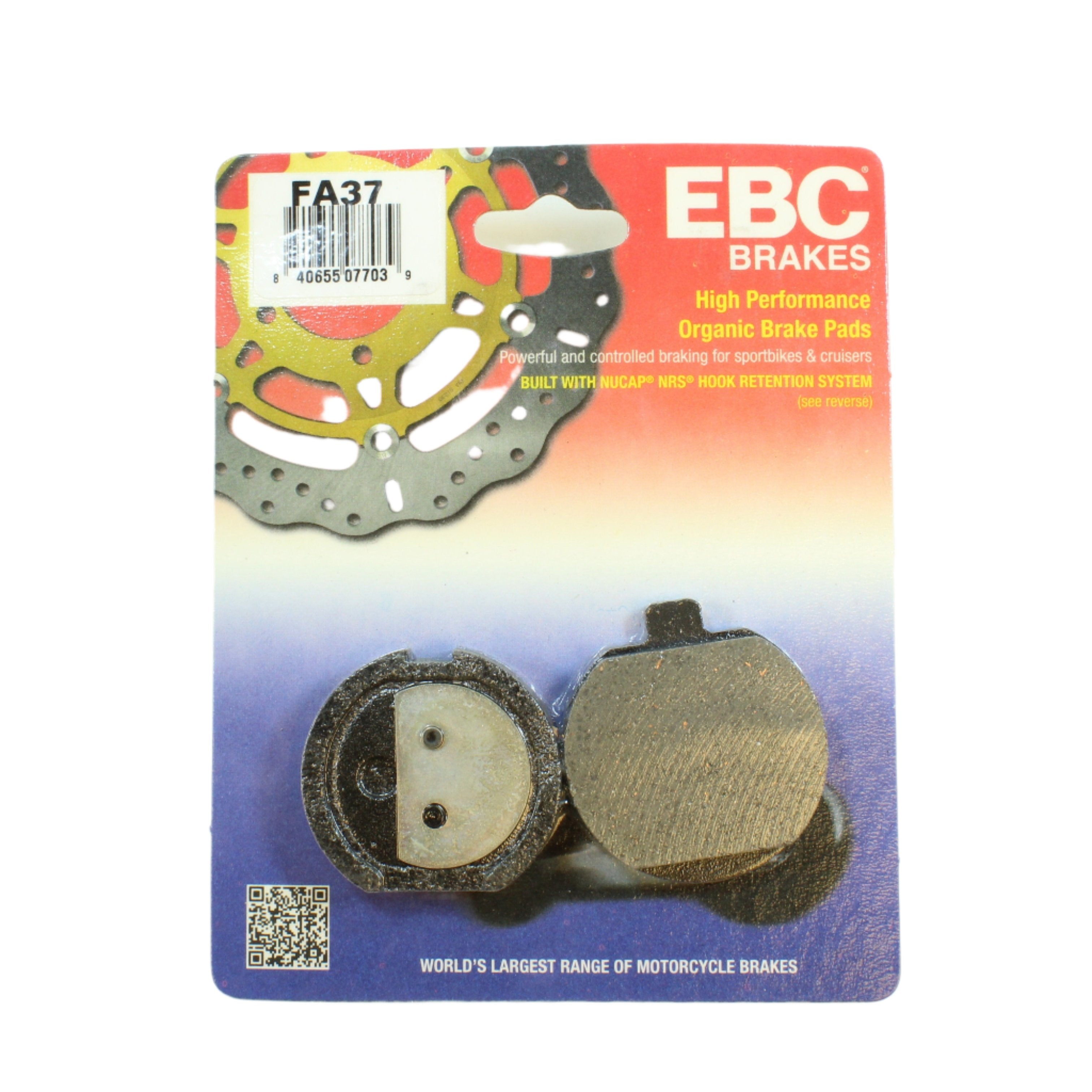 EBC Brake Pads Organic  for 2016-2018 Kawasaki Ninja ZX14R:ZX1400 ABS SE-Rear