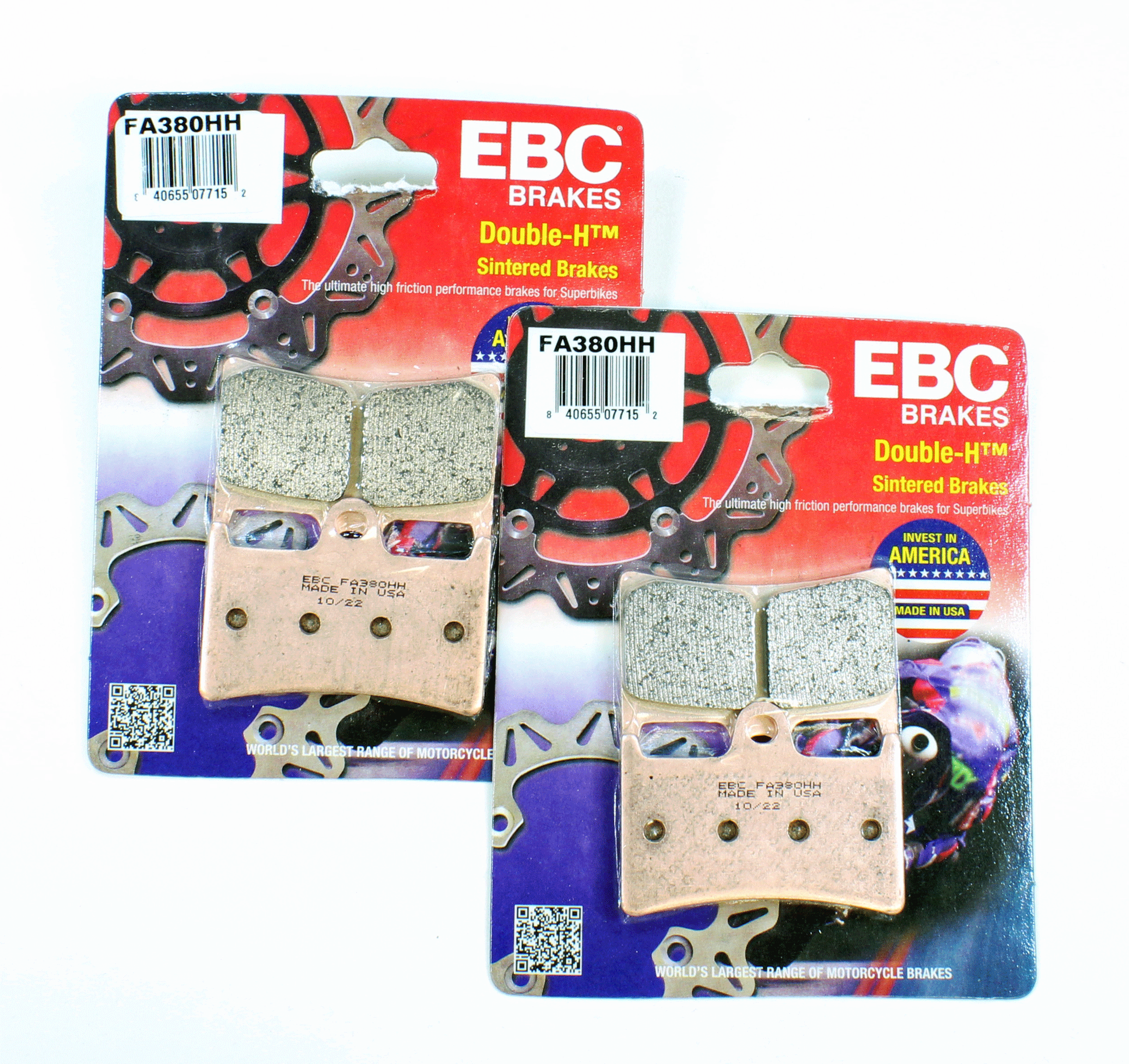 EBC Brake Pad Set Sintered for 2008 Yamaha YZF R6:Yellow with Flames-Front