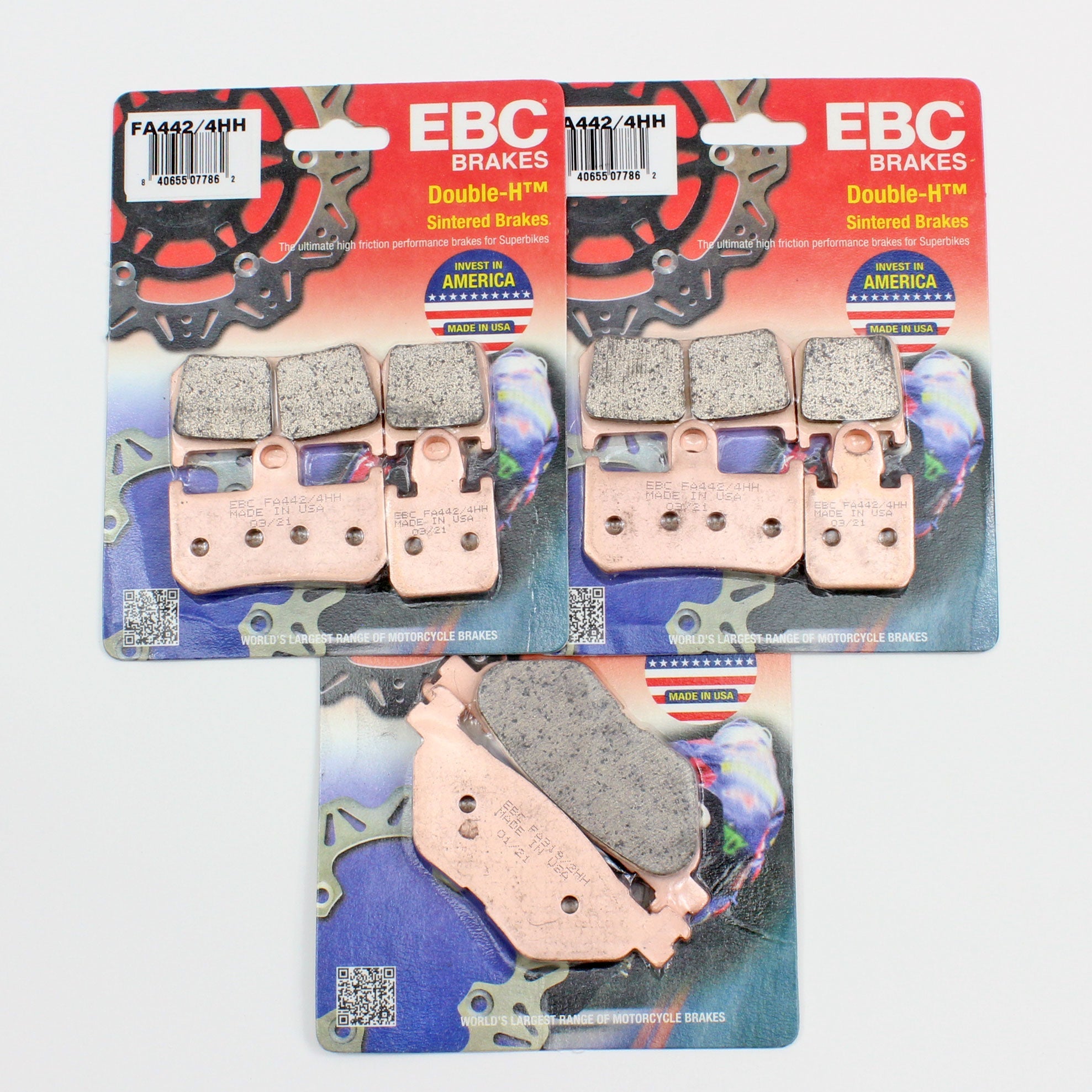 EBC Brake Pad Set Sintered for 2009-2016 Yamaha Vmax 1700:VMX1700-Front & Rear