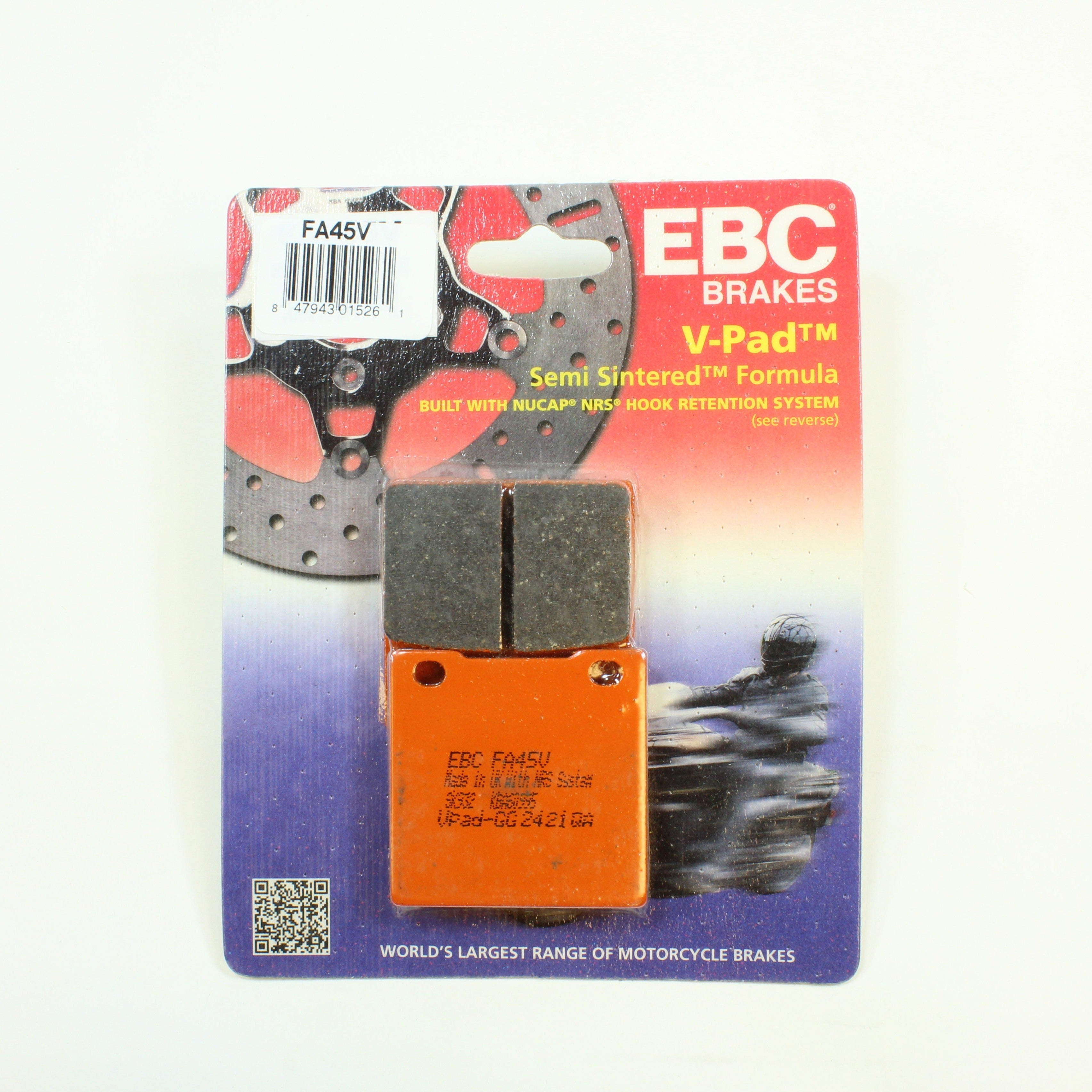 EBC Semi-Sintered Brake V-Pads for 1978-1979 Honda Hawk II 400:CB400T-Front