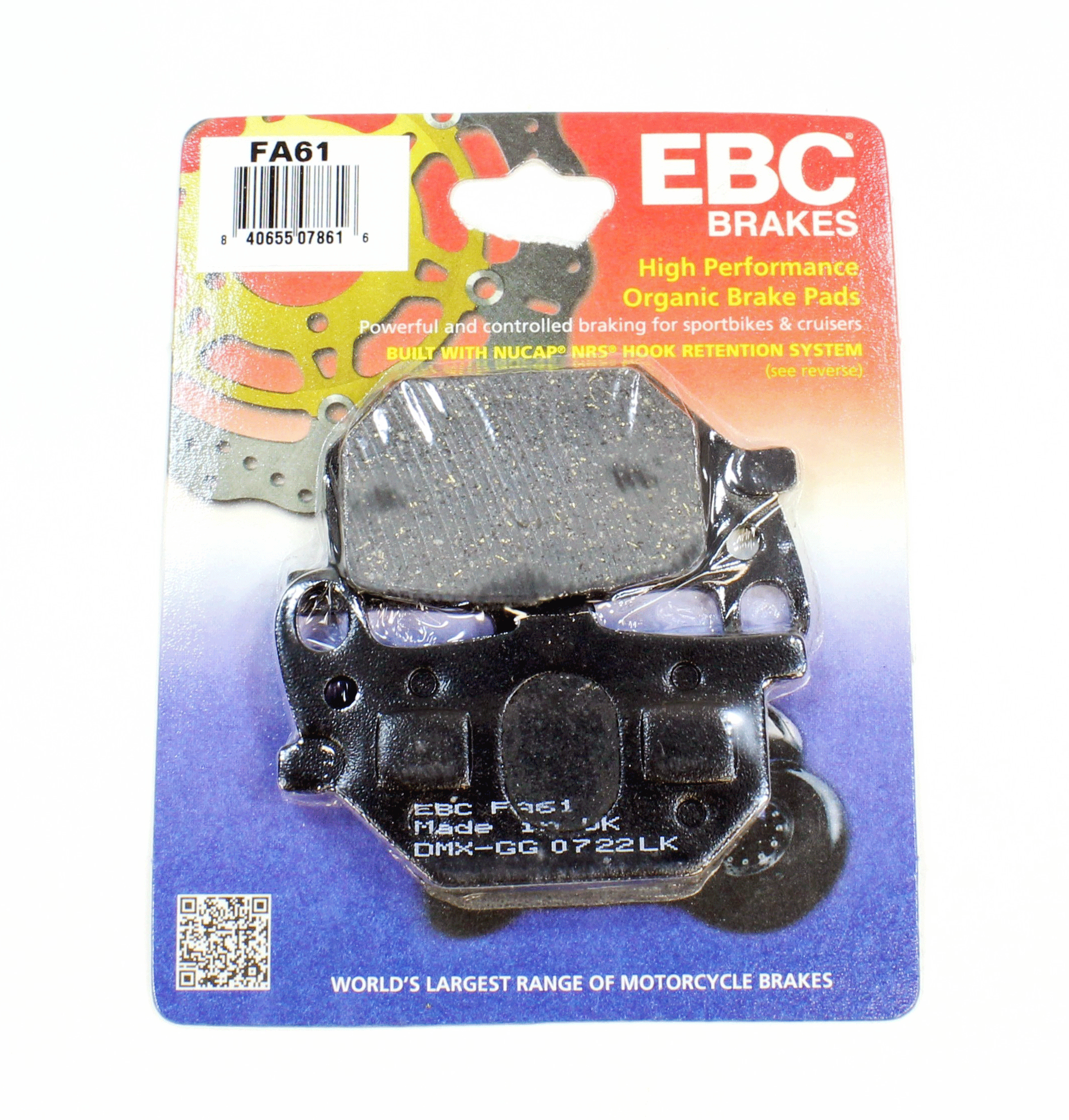 EBC Brake Pads Organic  for 1980-1981 Yamaha XS850S:Special-Front