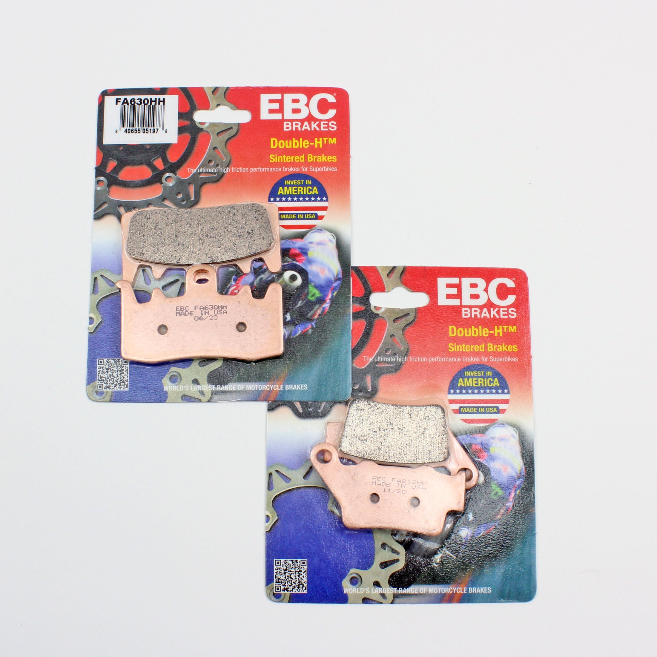 EBC Front & Rear Sintered Ducati Brake Pad Set  FA630HHx1 & FA213HHx1-2 Pair - 0