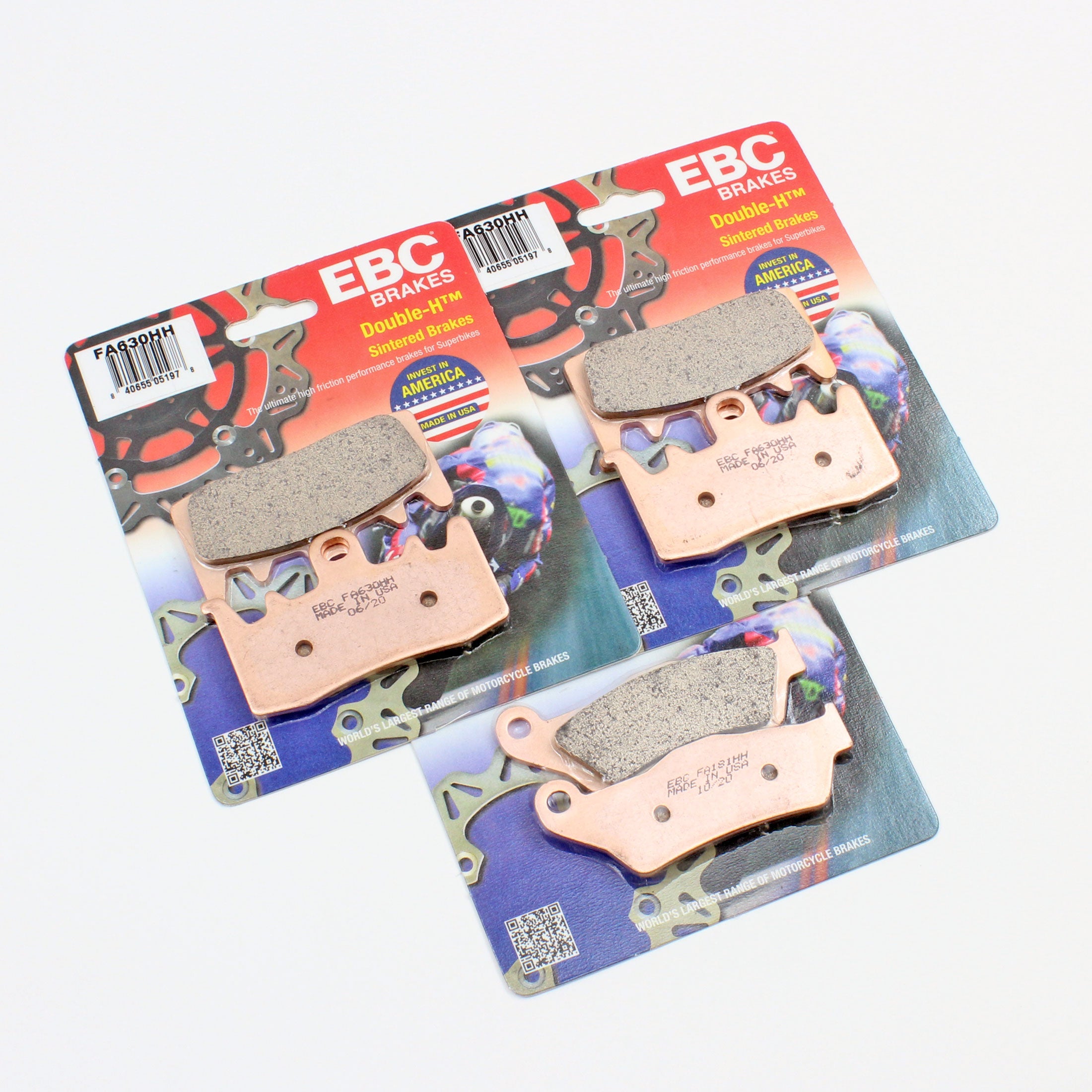 EBC Front & Rear Sintered Ducati Brake Pad Set  FA630HHx2 & FA181HHx1-3 Pair