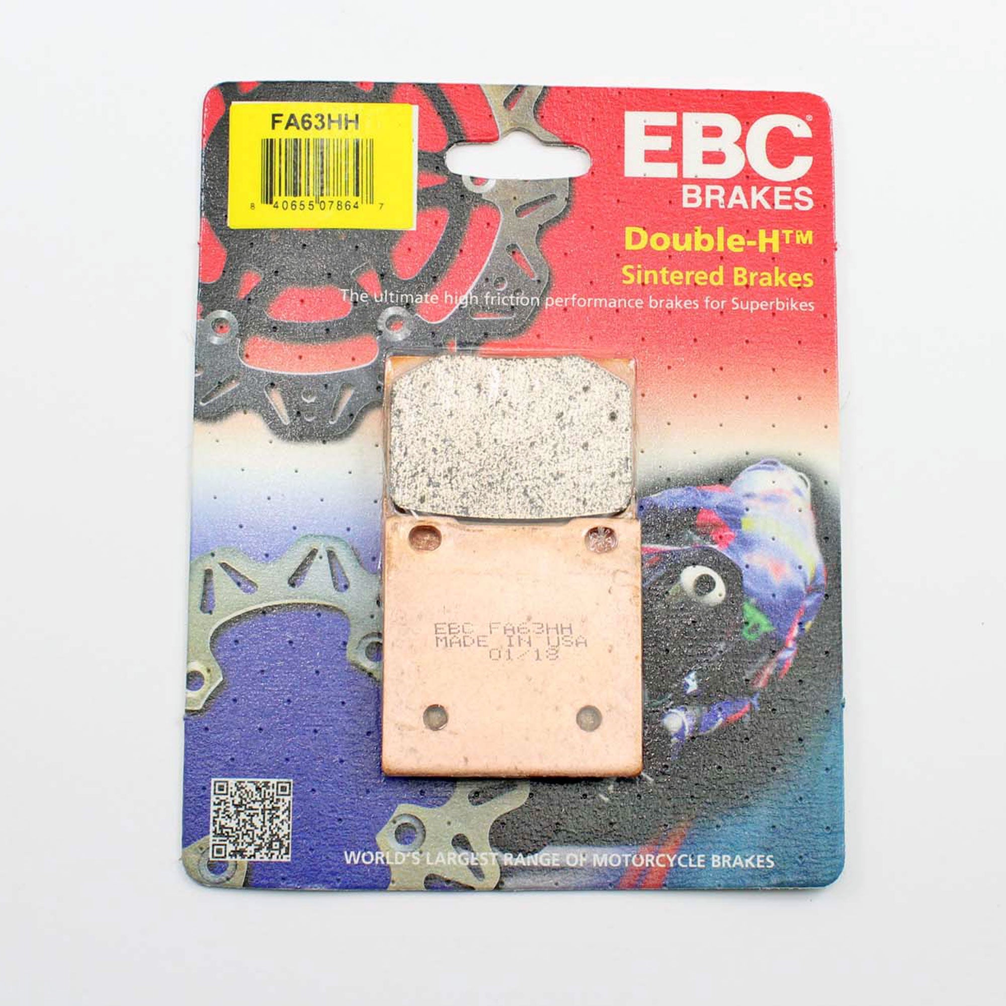 Brakecrafters Brake Pads EBC FA63HH Rated Sintered Brake Pads - 1 Pair