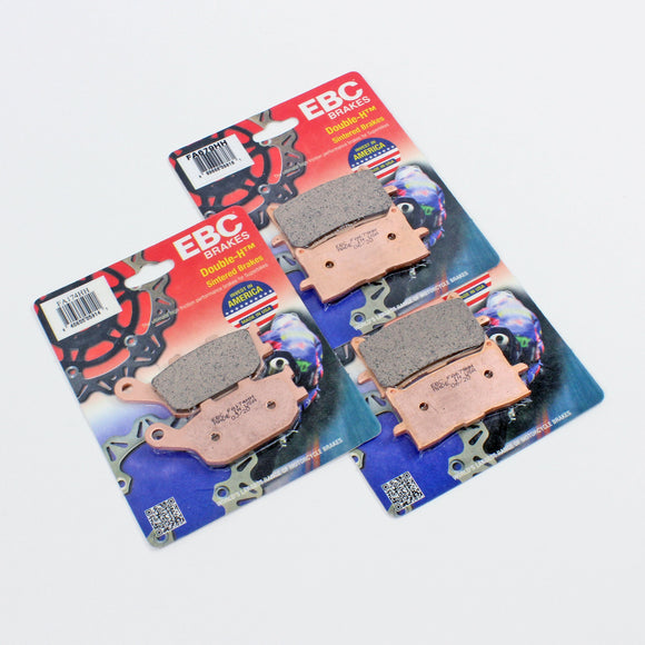 Front & Rear EBC FA679HHx2 & FA174HHx1 Rated Sintered Brake Pads-3 Pair