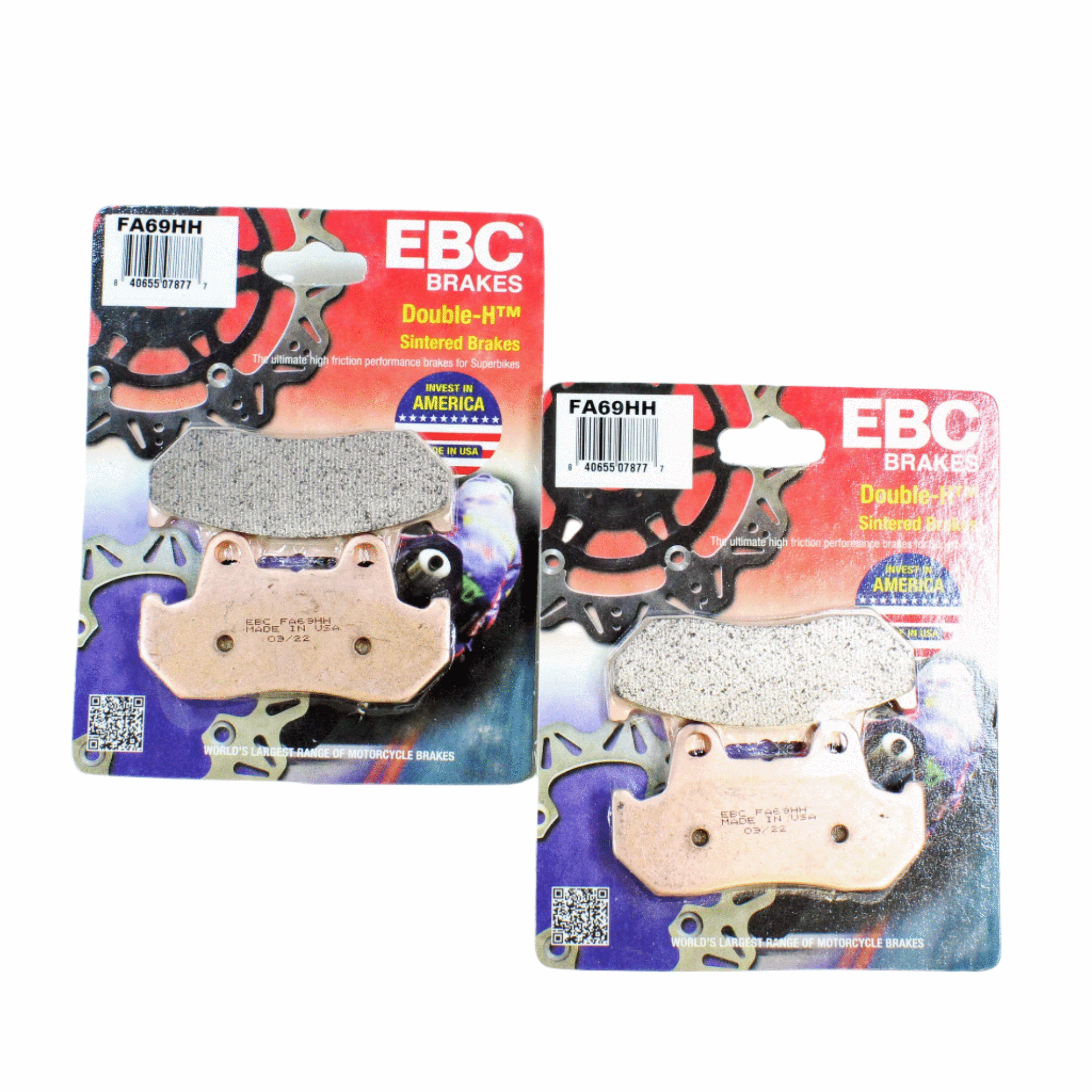 EBC Brake Pad Set Sintered for 1983-1985 Honda Nighthawk 650:CB650SC-Front/Rear