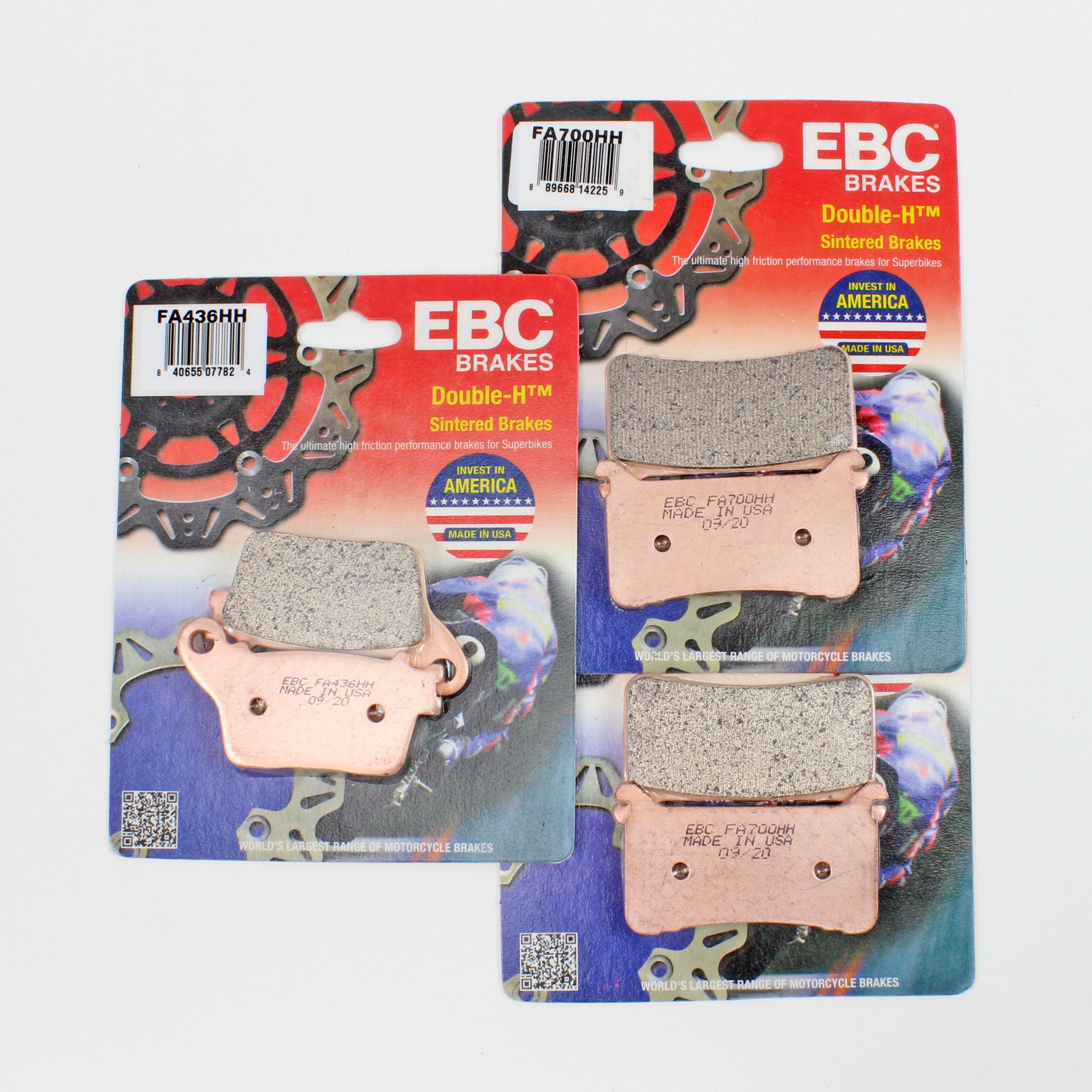 Front & Rear EBC FA700HHx2 & FA436HHx1 Rated Sintered Brake Pads-3 Pair - 0