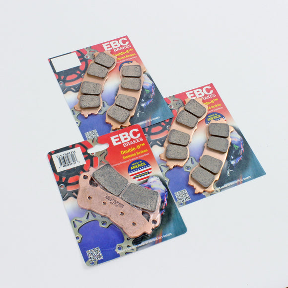 Front & Rear EBC FA717HHx2 & FA388HHx1 Rated Sintered Brake Pads-3 Pair