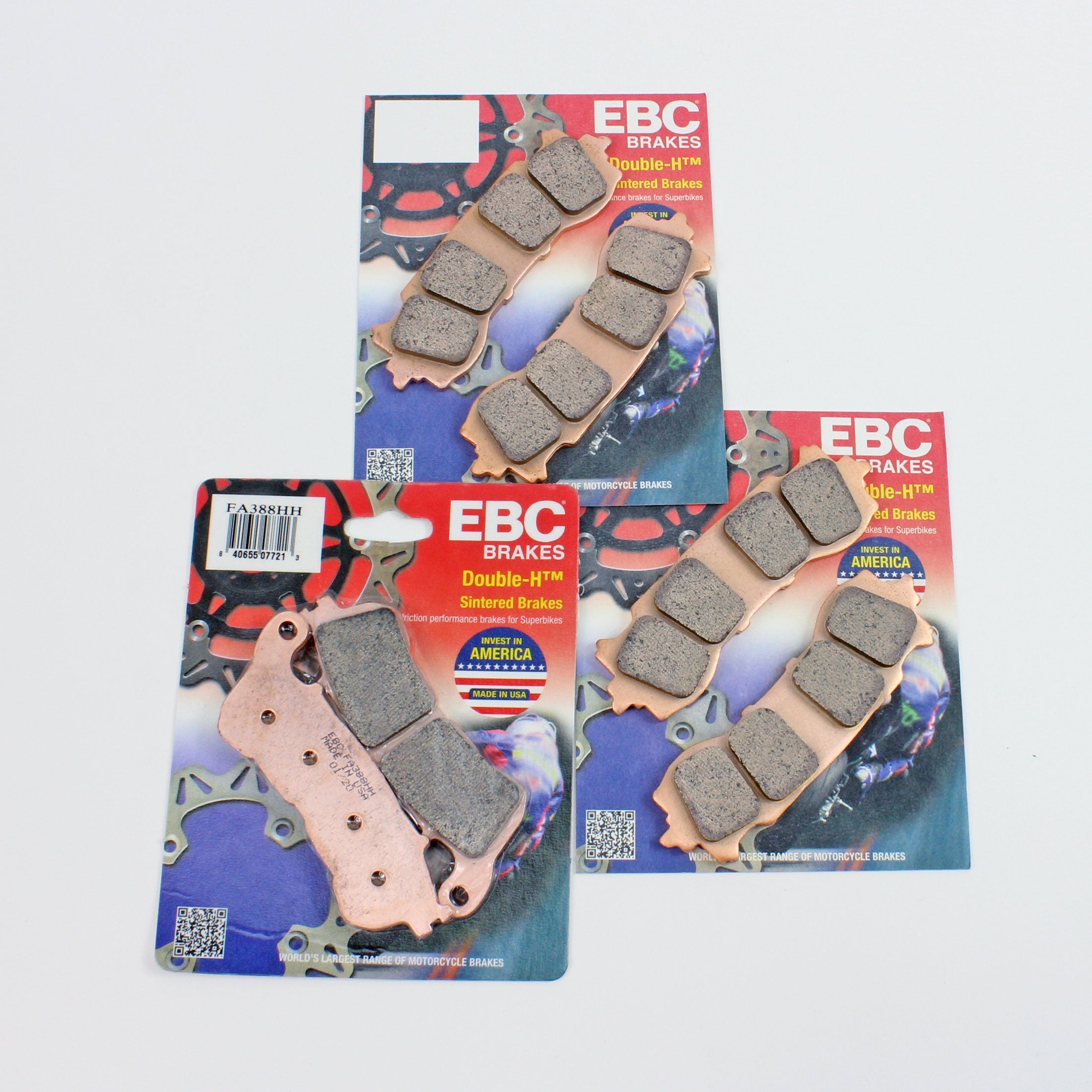 EBC Brake Pad Set Sintered for 2018-2020 Honda Goldwing 1800:GL1800DA Tour Auto DCT Airbag-Front & Rear