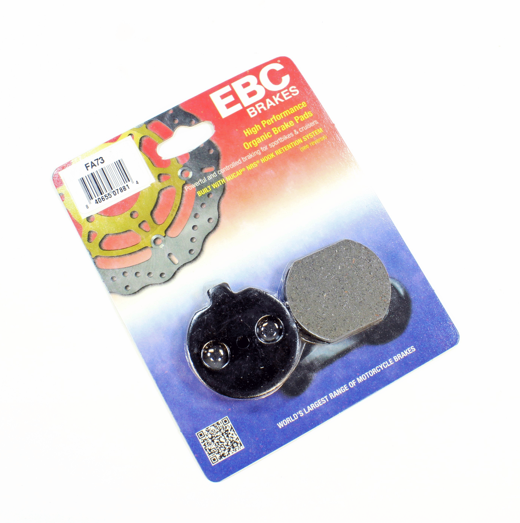 Brakecrafters Brake Pads EBC FA73 PERFORMANCE ORGANIC FRONT BRAKE PADS