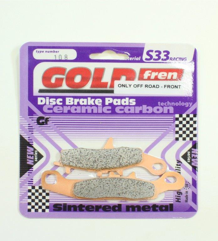 Brakecrafters-Gold Fren S33-108 Ceramic Brake Pads-1 Pair