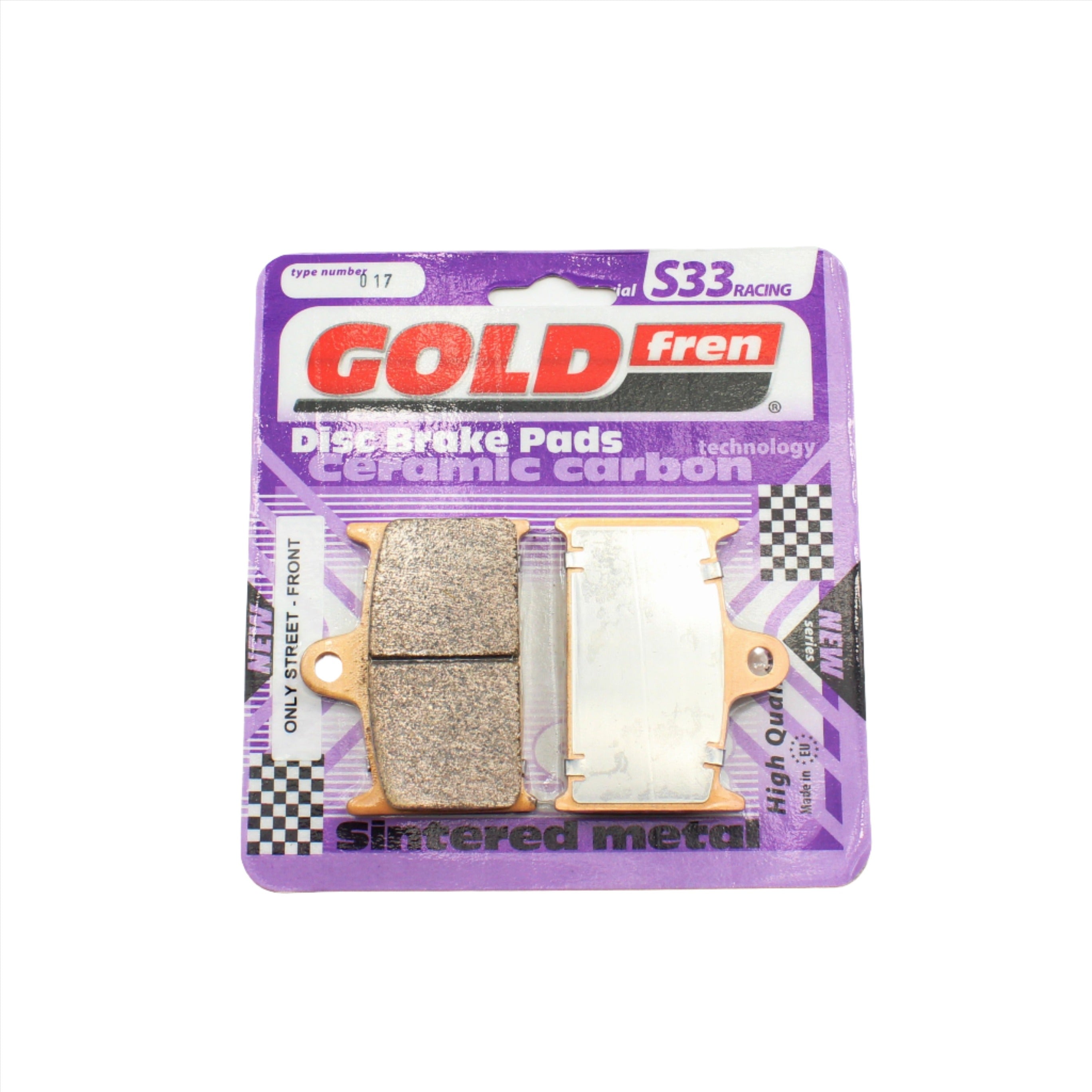 GoldFren Brake Pads S33 Ceramic Carbon  for 2007-2009 Triumph Rocket III:Classic Tourer-Front/Rear