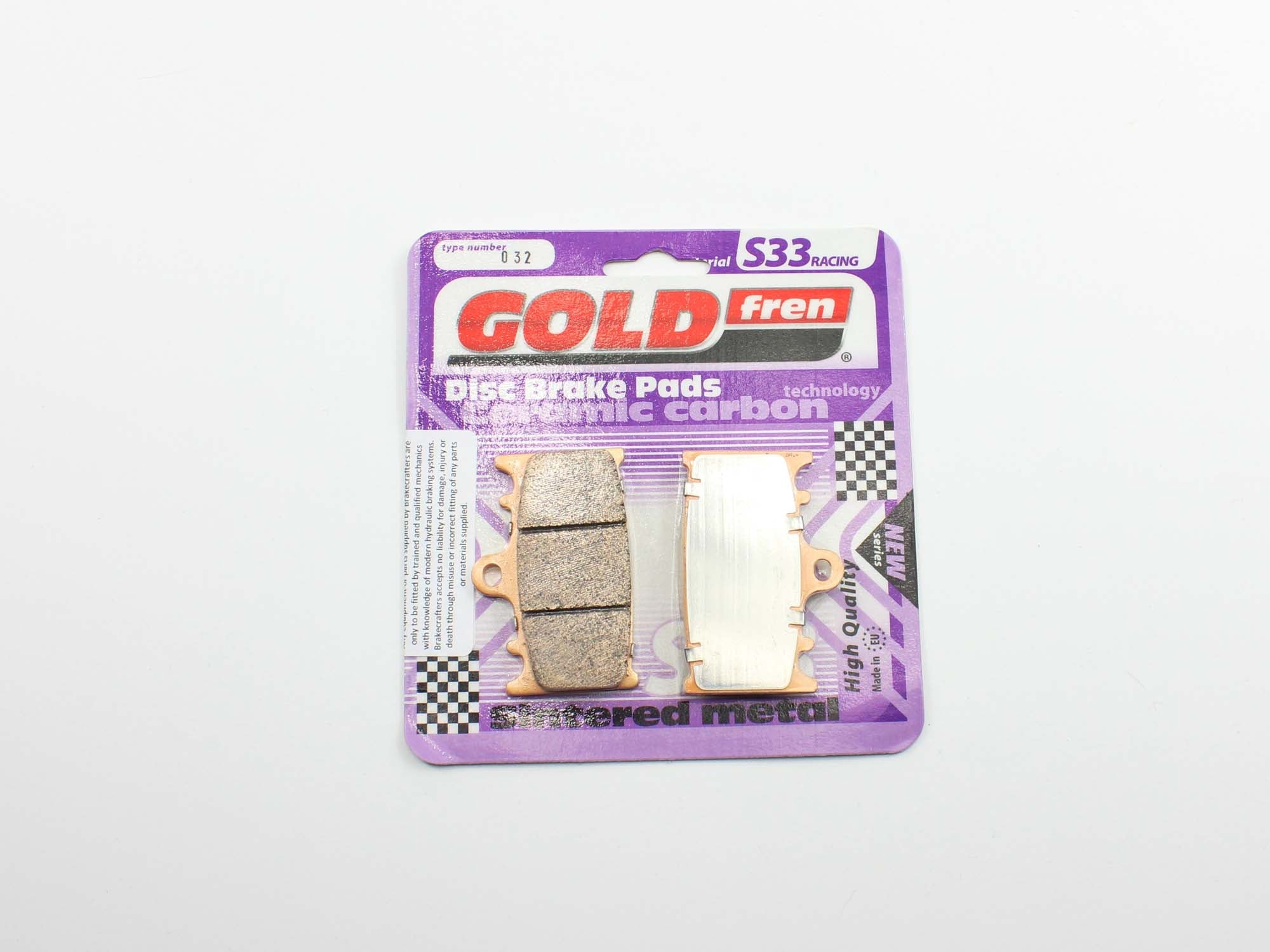 Goldfren S33-032 Ceramic Carbon Front Brake Pads-1 Pair