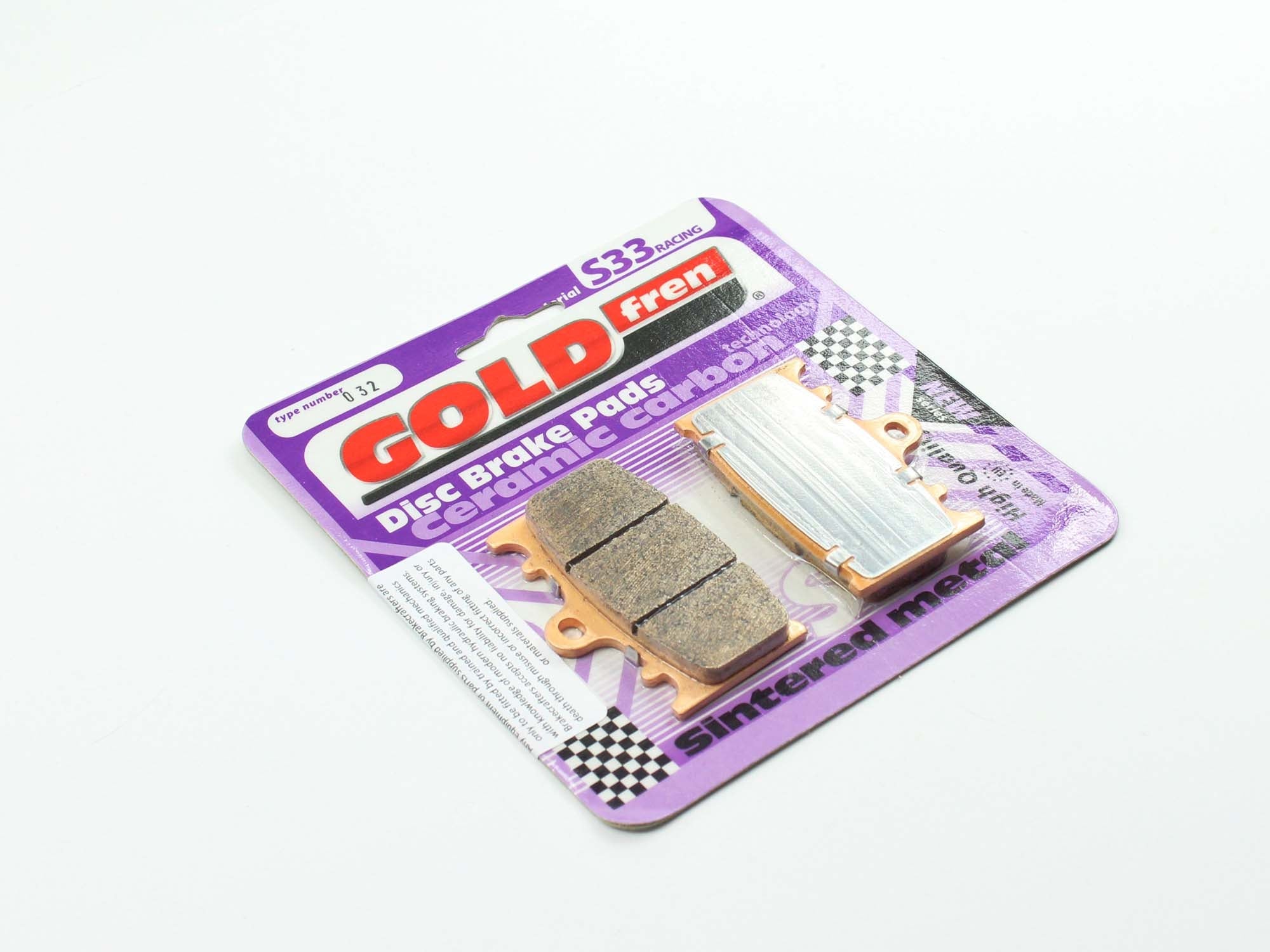 Goldfren S33-032 Ceramic Carbon Front Brake Pads-1 Pair