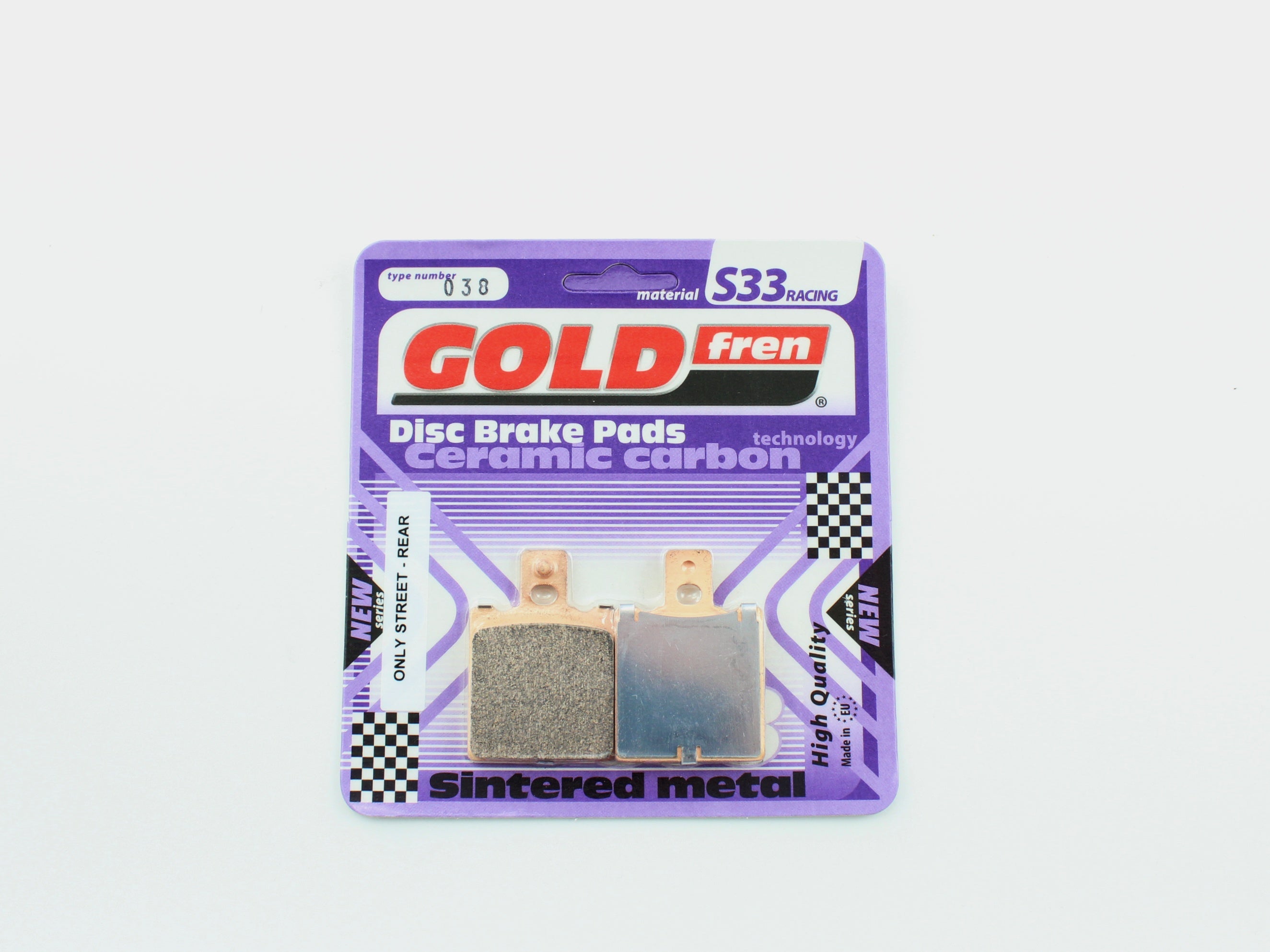 GoldFren Brake Pads S33 Ceramic Carbon  for 1975 Ducati 500 GTL-Rear