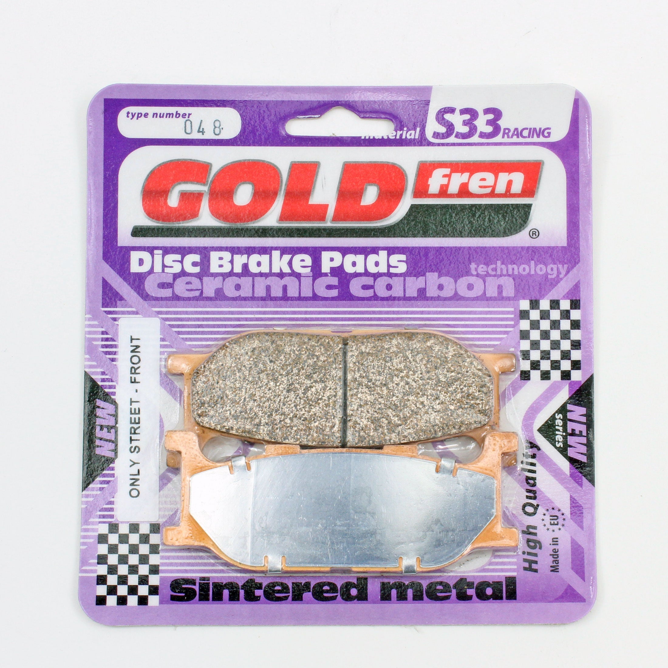 Brakecrafters-Gold Fren S33-048 Ceramic Brake Pads-1 Pair - 0