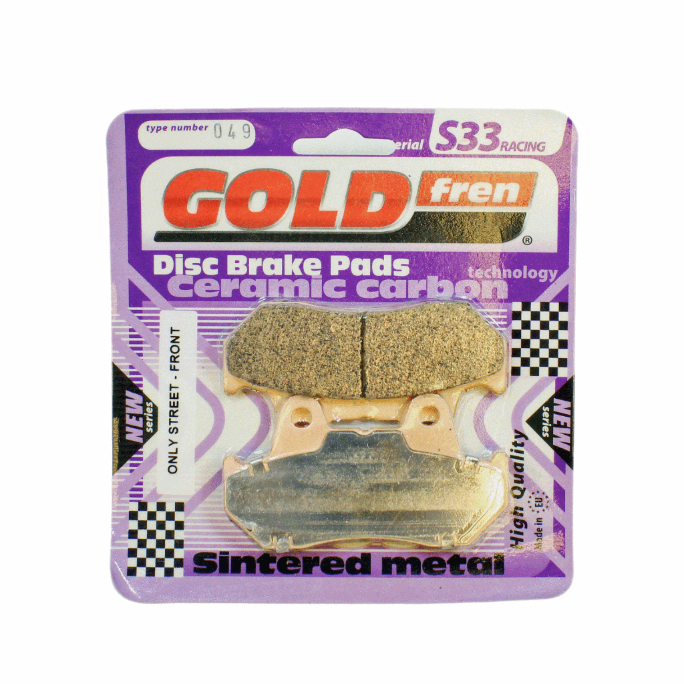 GoldFren Brake Pads S33 Ceramic Carbon  for 1982 Honda CB650-Rear