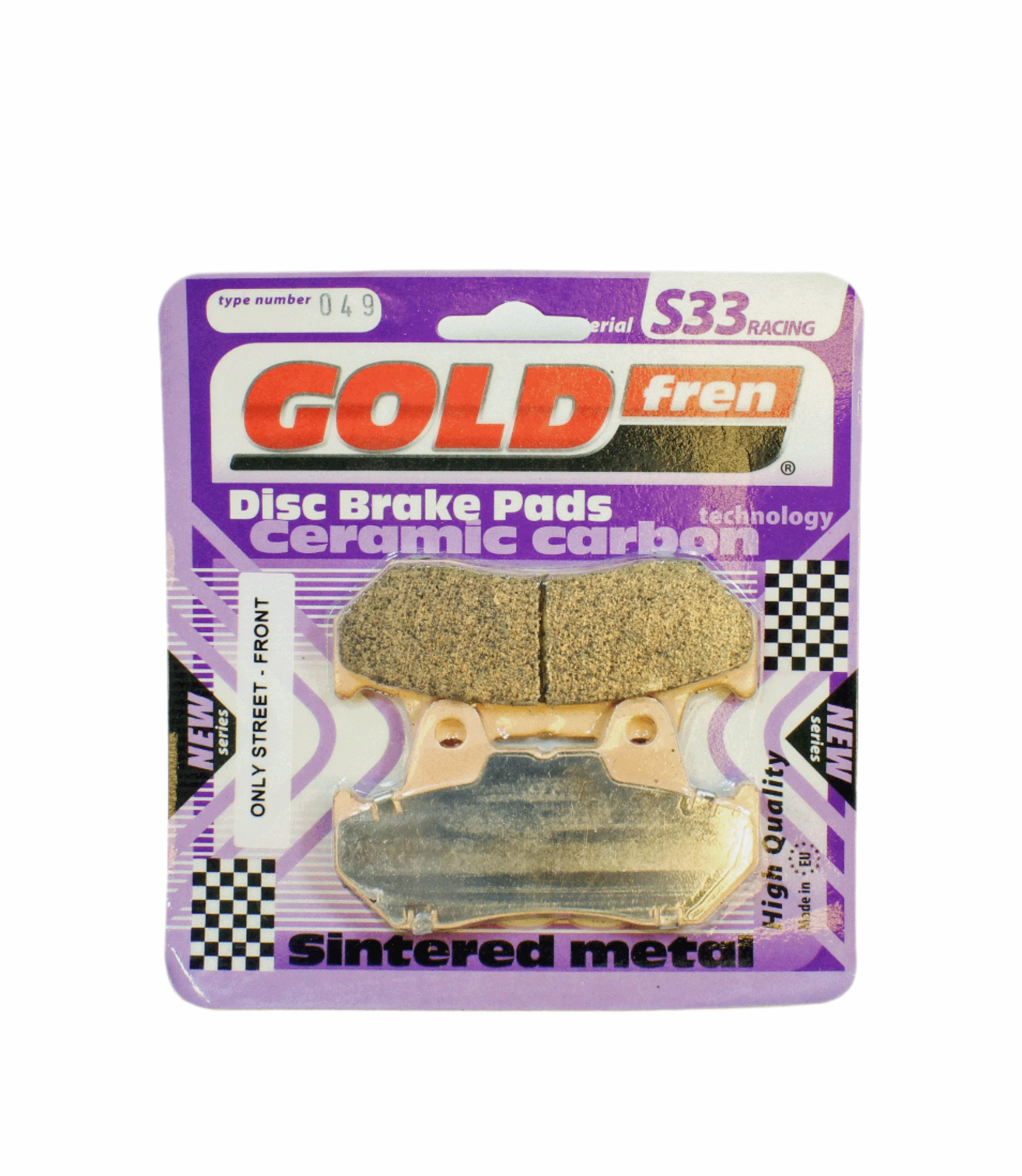 GoldFren Brake Pads S33 Ceramic Carbon  for 1983-1985 Honda Nighthawk 650:CB650SC-Rear