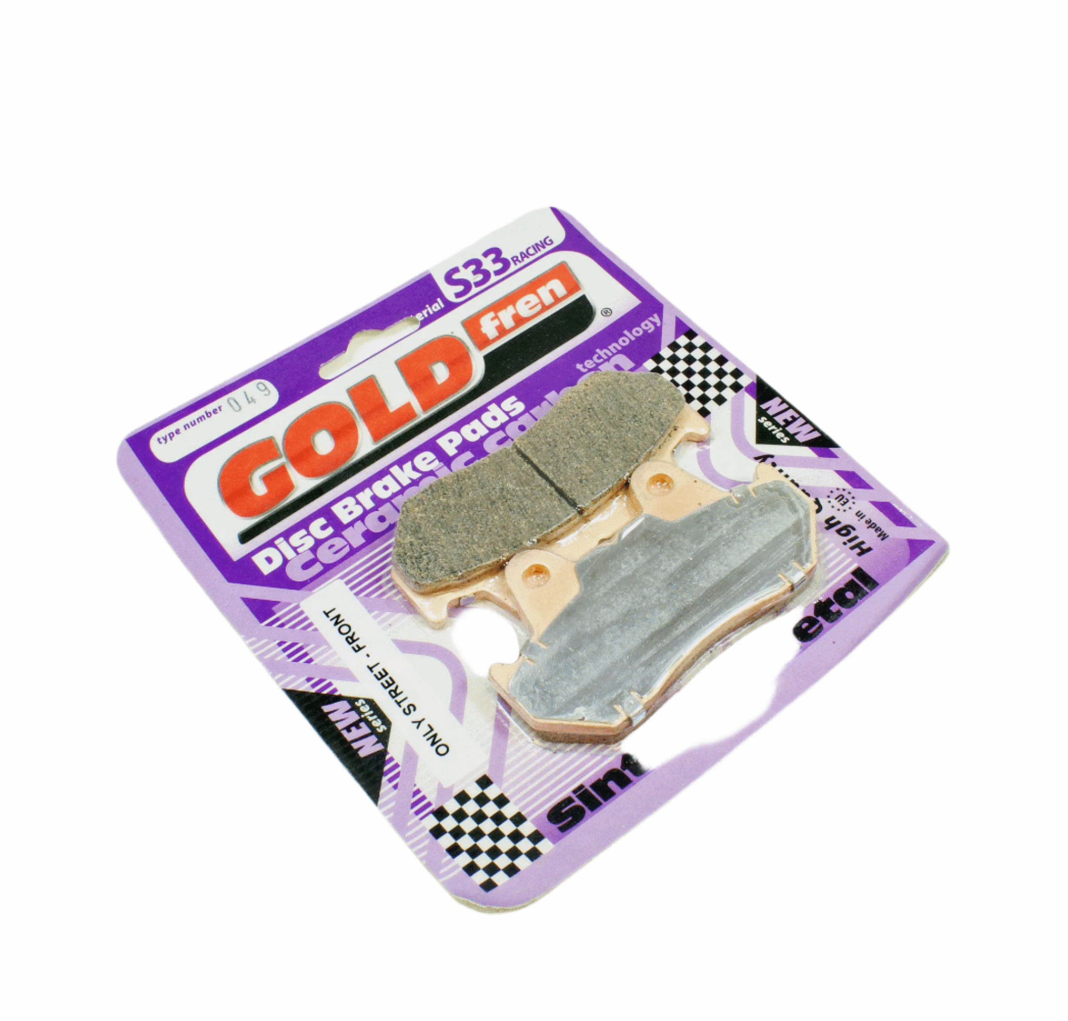 GoldFren Brake Pads S33 Ceramic Carbon  for 1983-1985 Honda Nighthawk 650:CB650SC-Rear