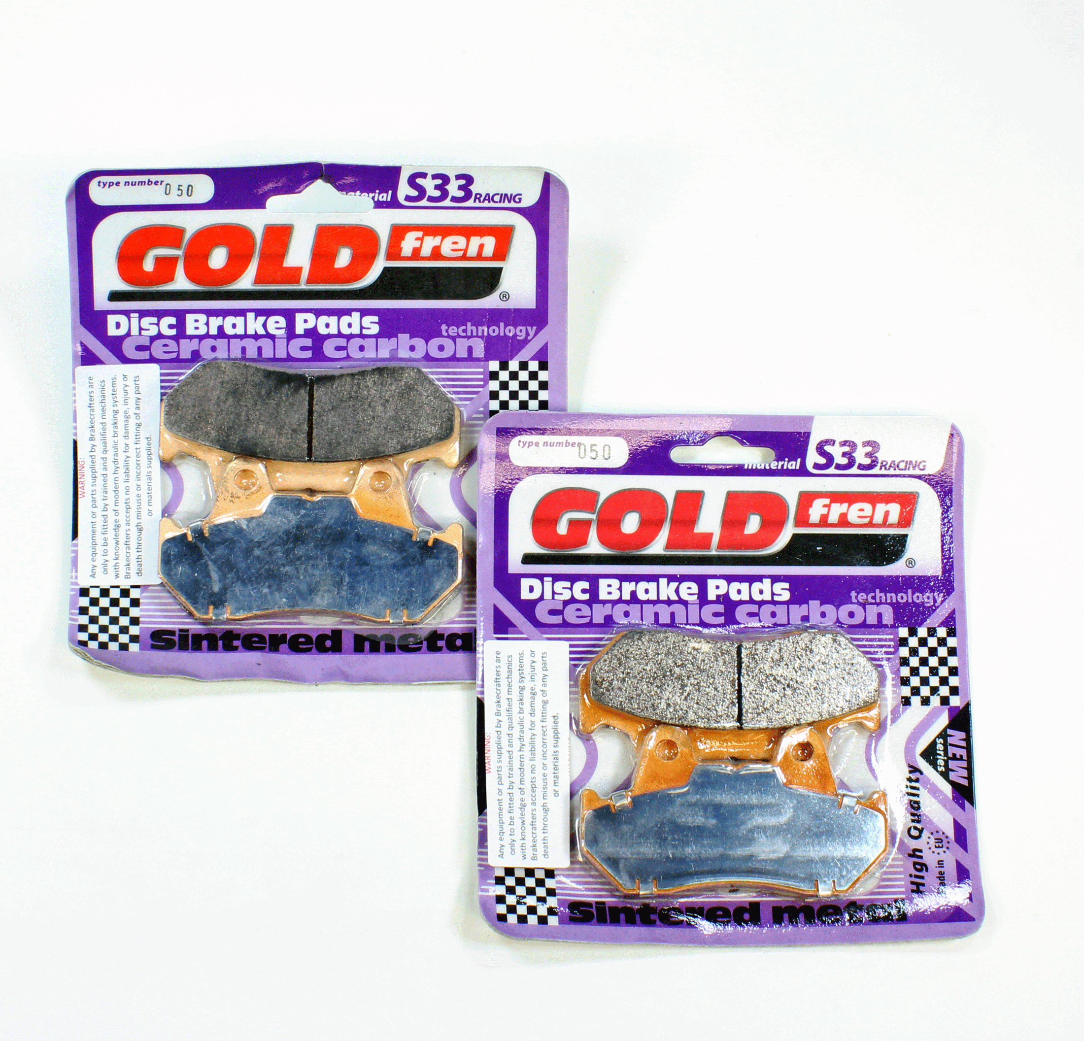 GoldFren Brake Pad Set S33 Ceramic Carbon for 1984-1987 Honda Magna 700:VF700C-Front